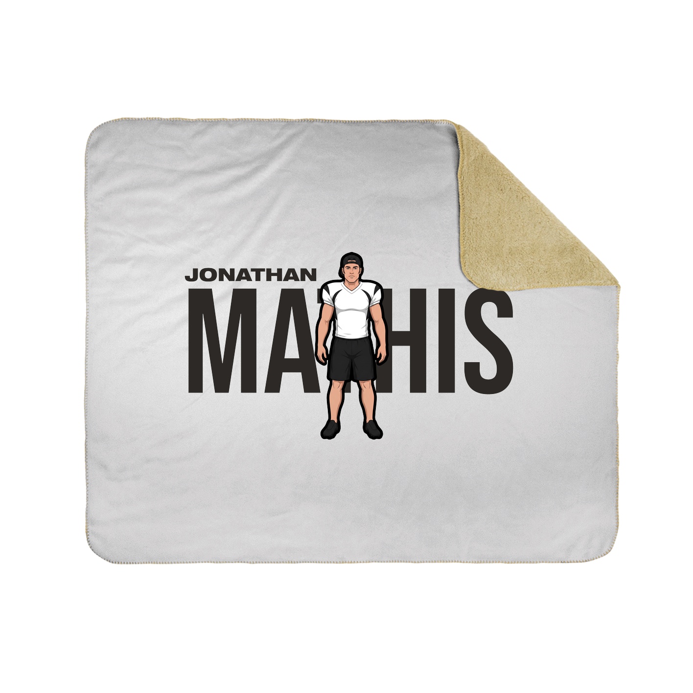 Throw Blanket — Player Name in White
