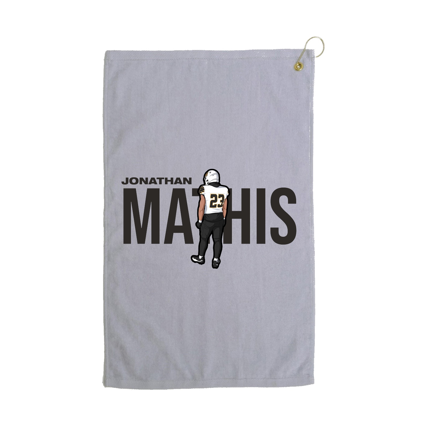 Golf Towel — Player Name in Grey