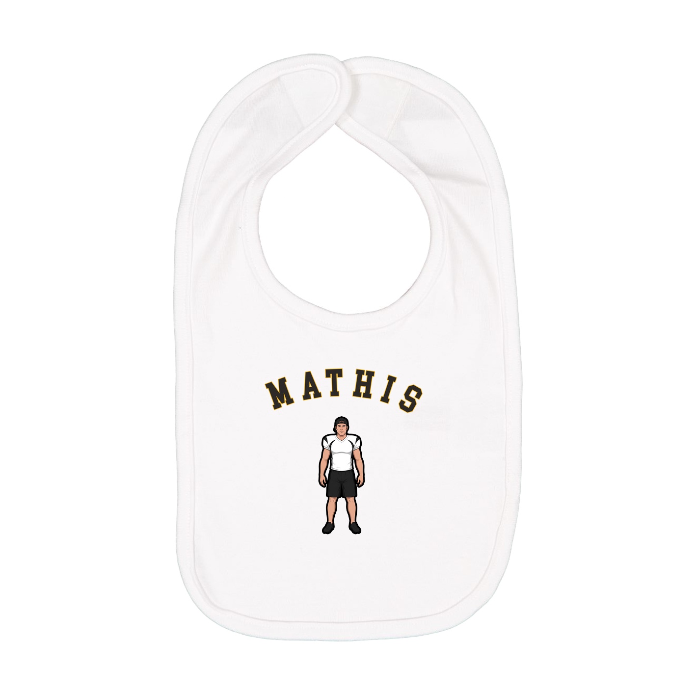 Infant Bib — Shirsey Arch in White