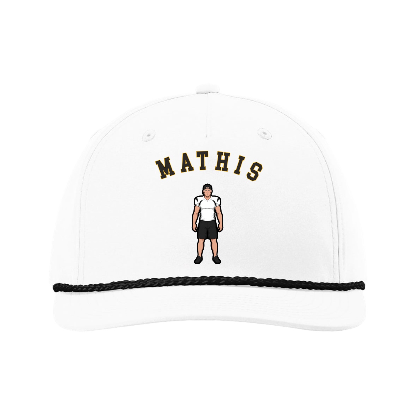 Five-Panel Classic Rope Cap — Shirsey Arch in White