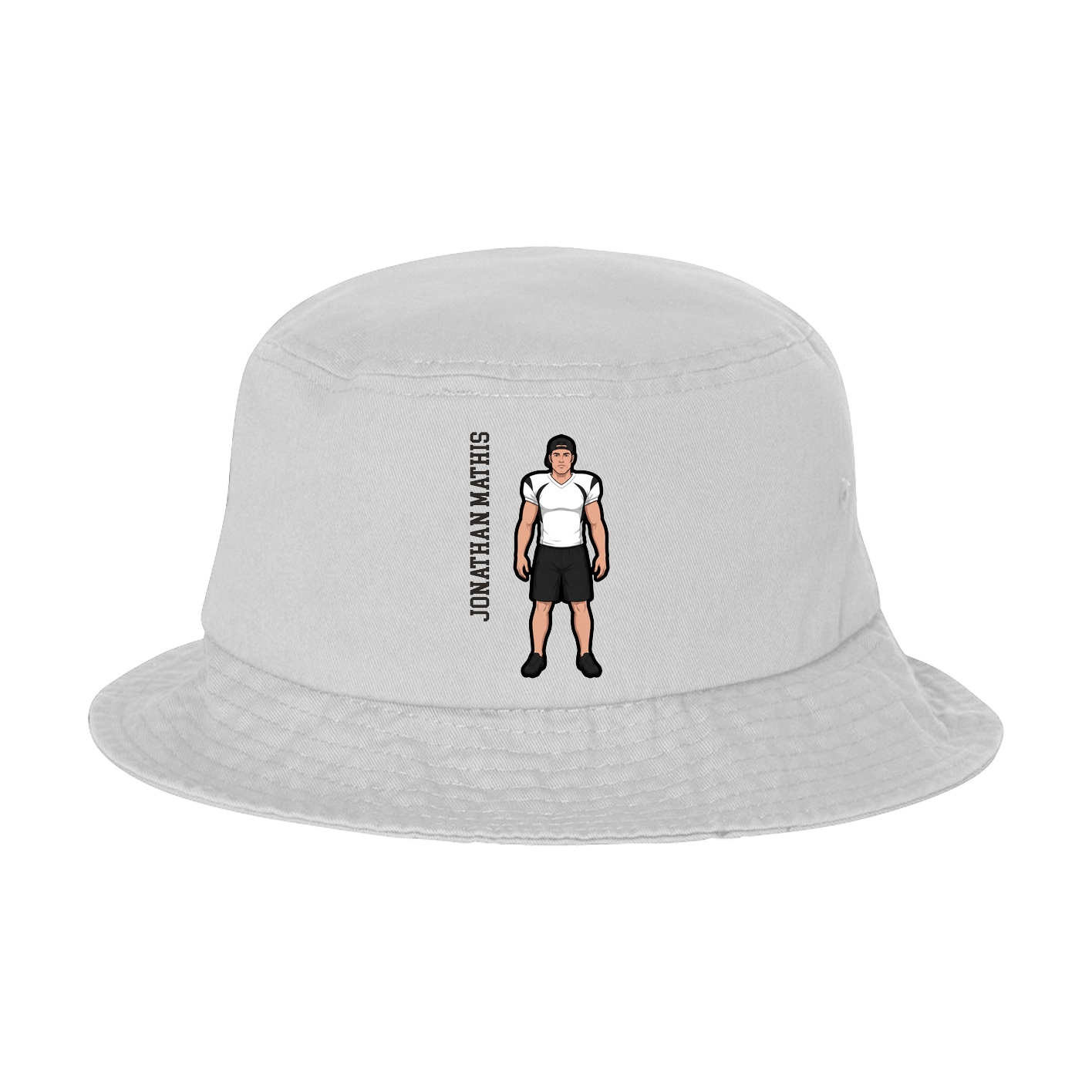 Bucket Cap — Name Vertical in White