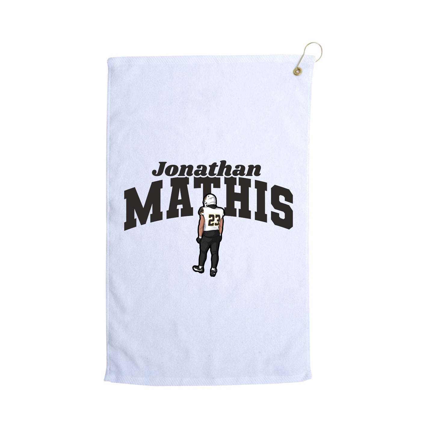 Golf Towel — Signature Arch in White