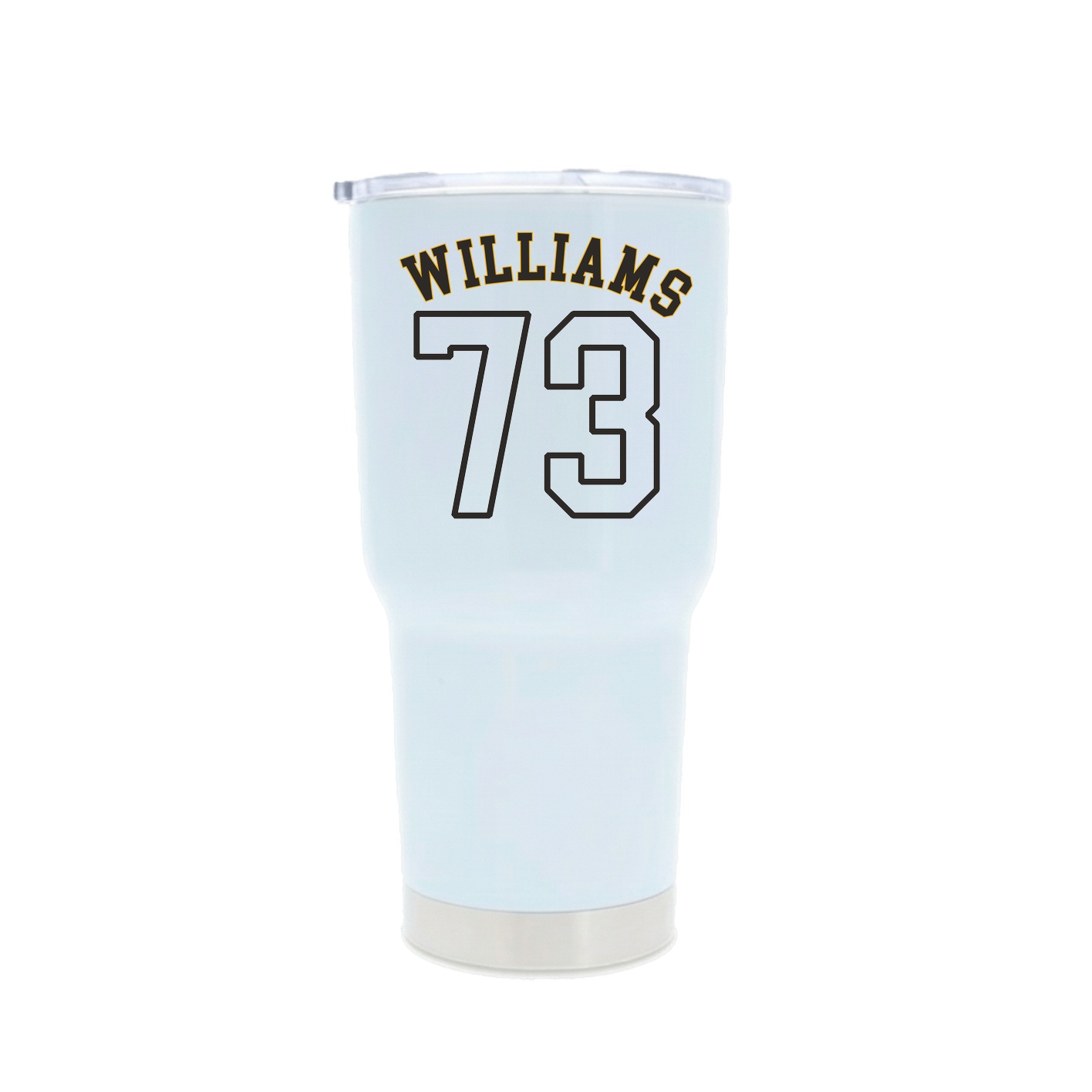 30oz Stainless Steel Tumbler — Shirsey Arch in White
