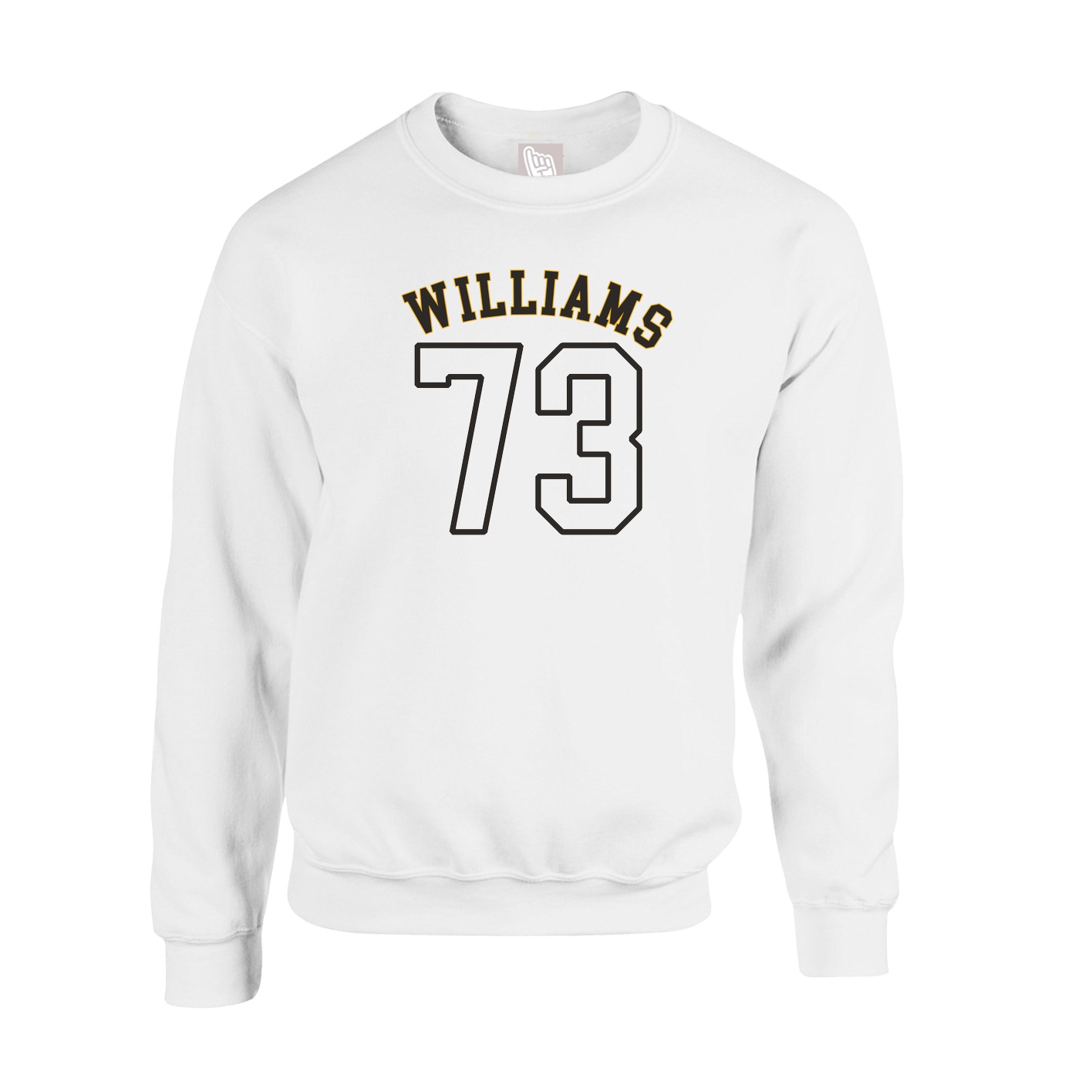 Fleece Crew — Shirsey Arch in White