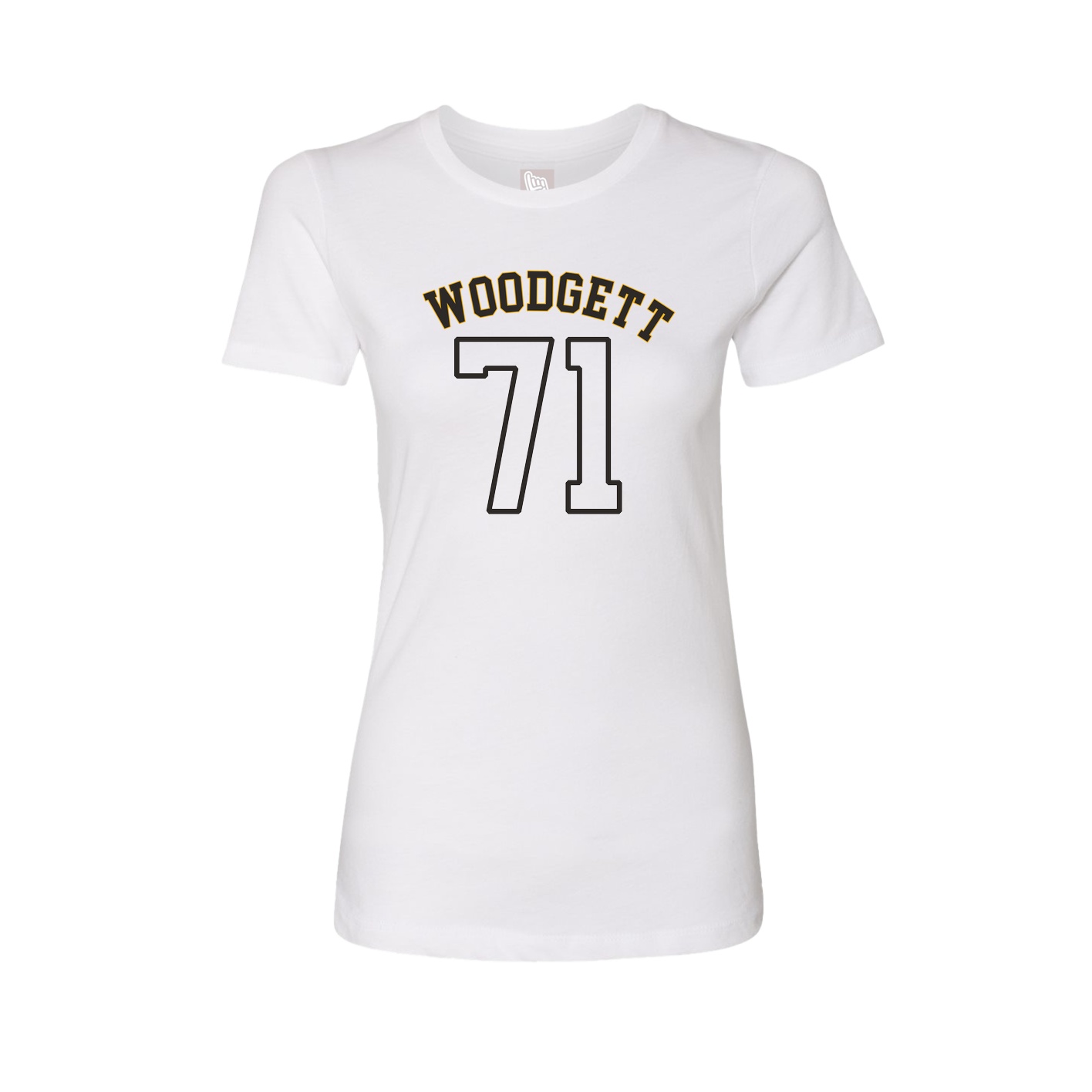 Fitted Women's Tee — Shirsey Arch in White