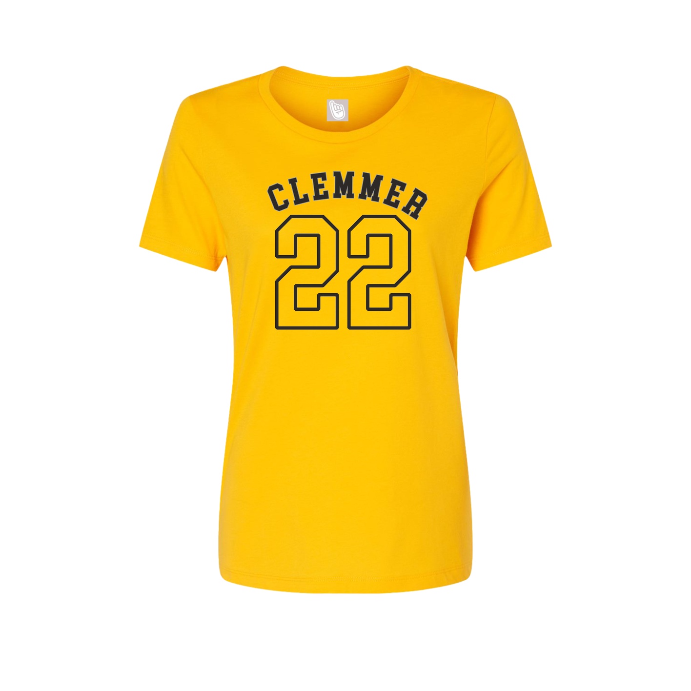 Fitted Women's Tee — Shirsey Arch in Gold