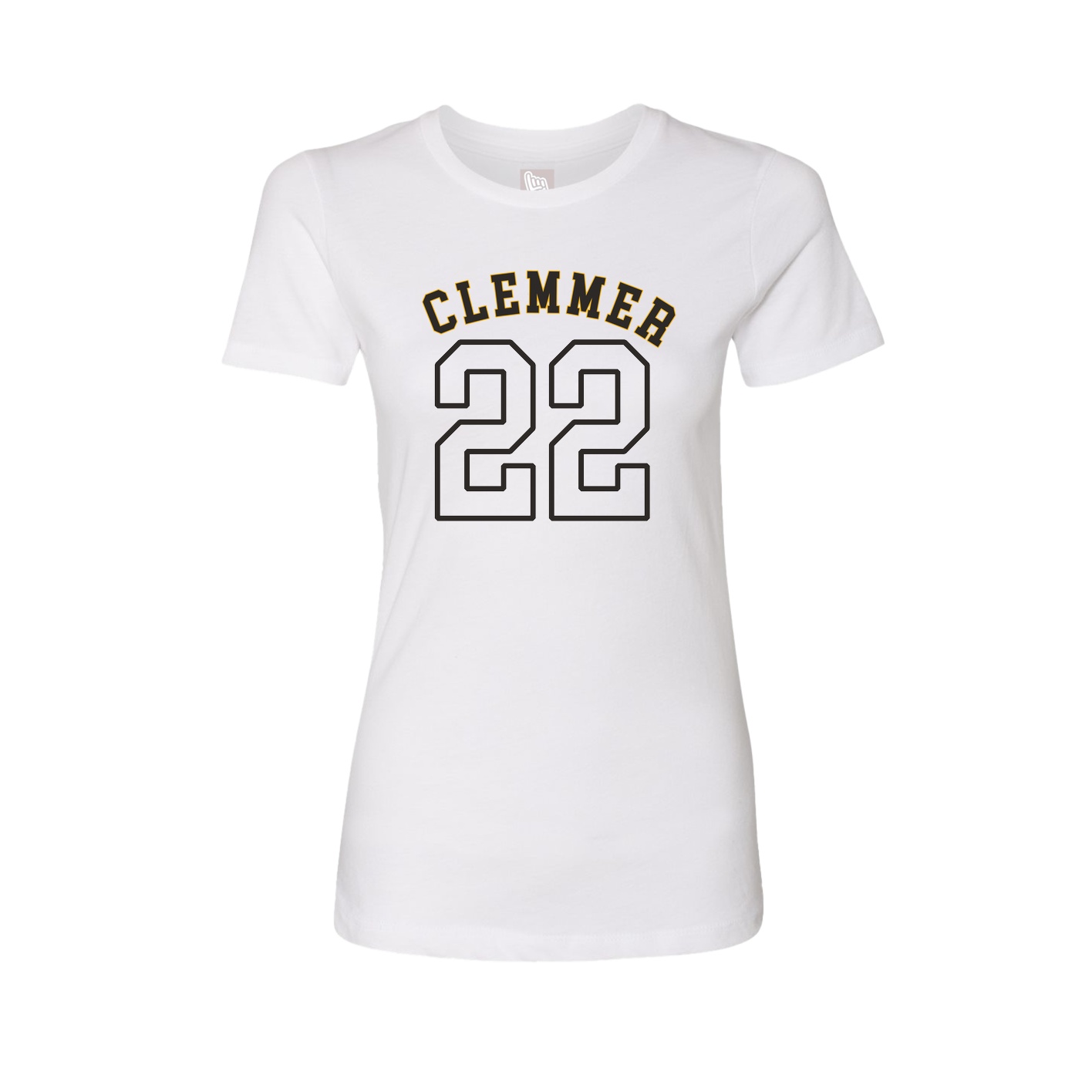 Fitted Women's Tee — Shirsey Arch in White