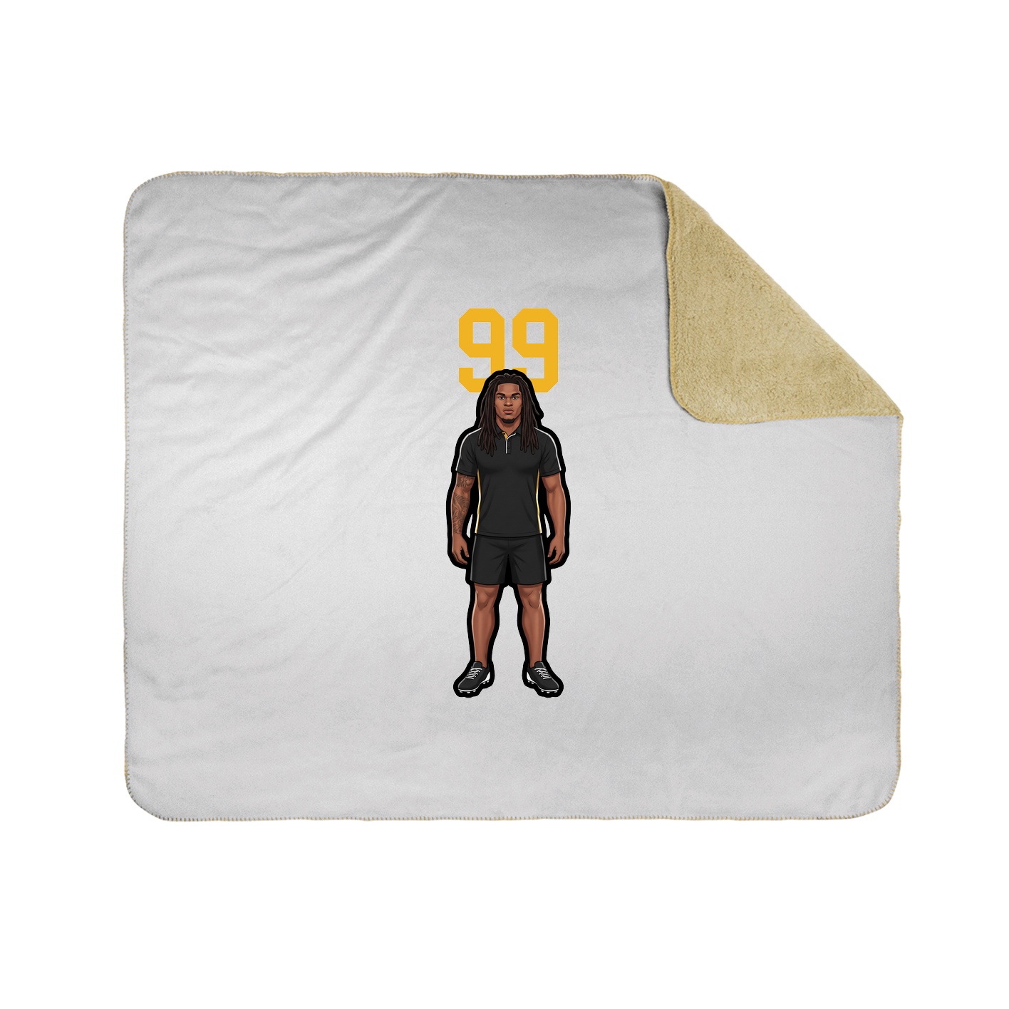 Throw Blanket — Number Top in White