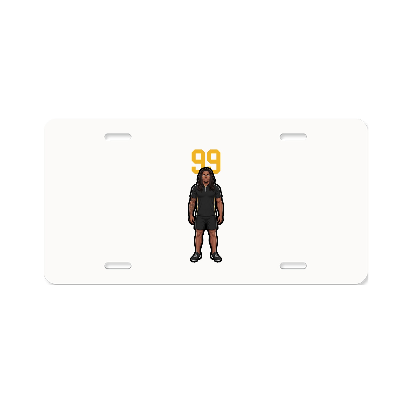 License Plate — Number Top in Classic