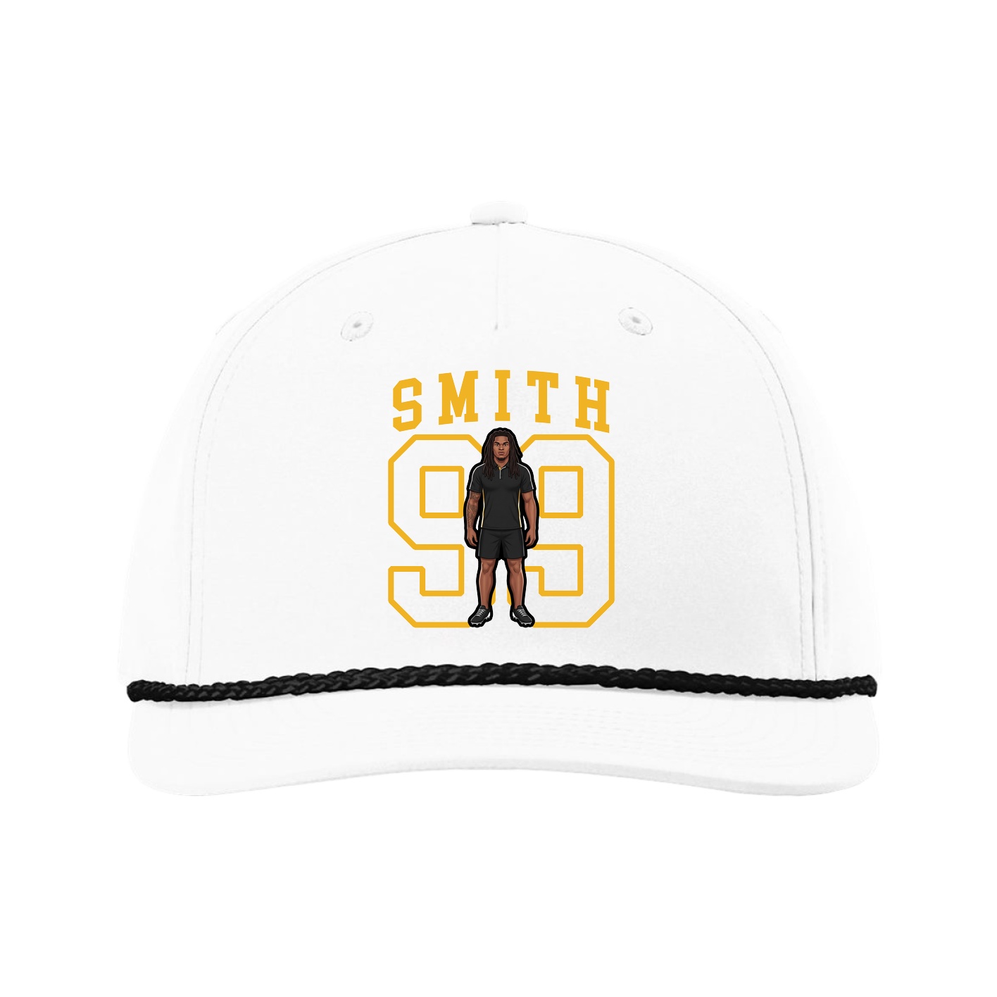 Five-Panel Classic Rope Cap — Shirsey in White