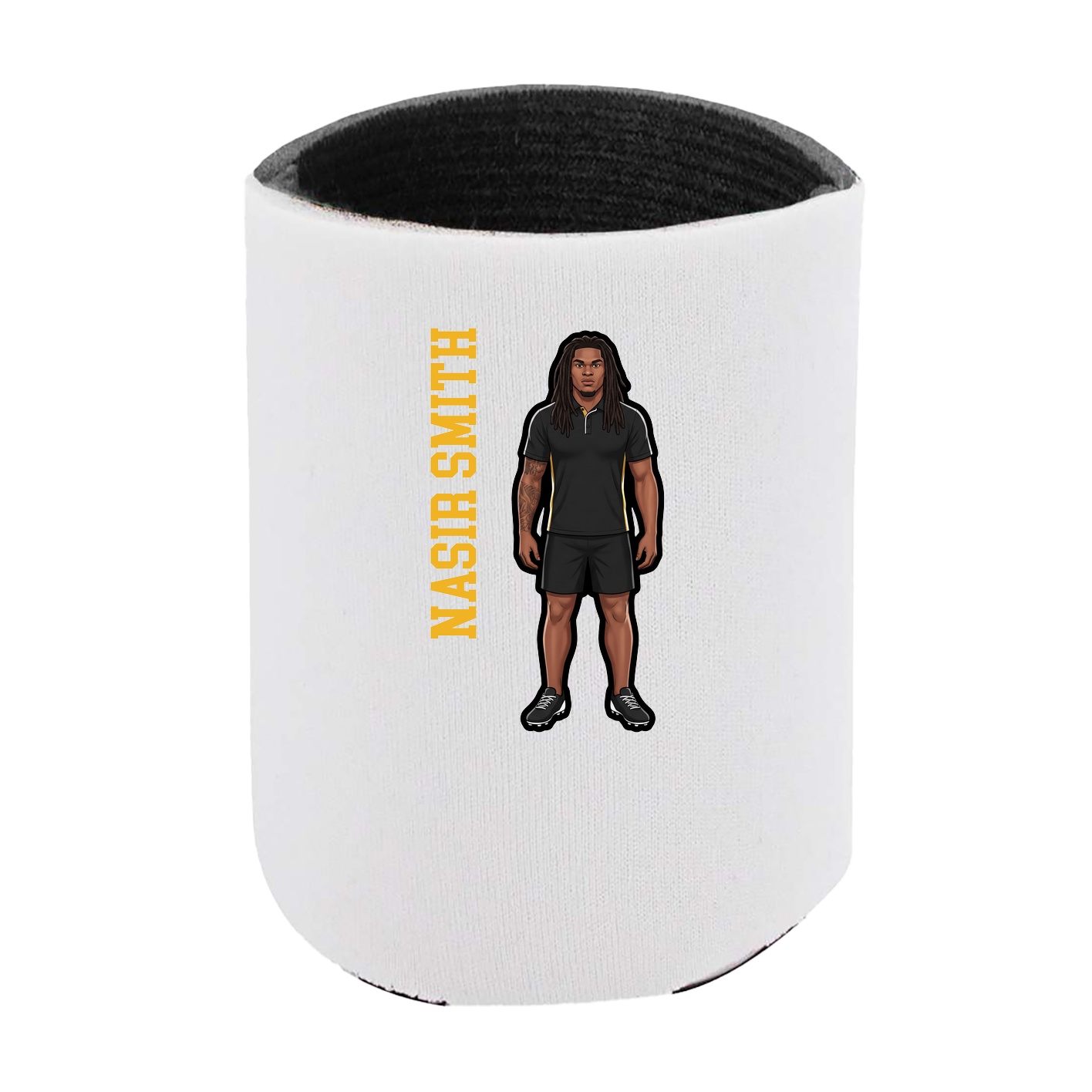 Can Holder — Name Vertical in White