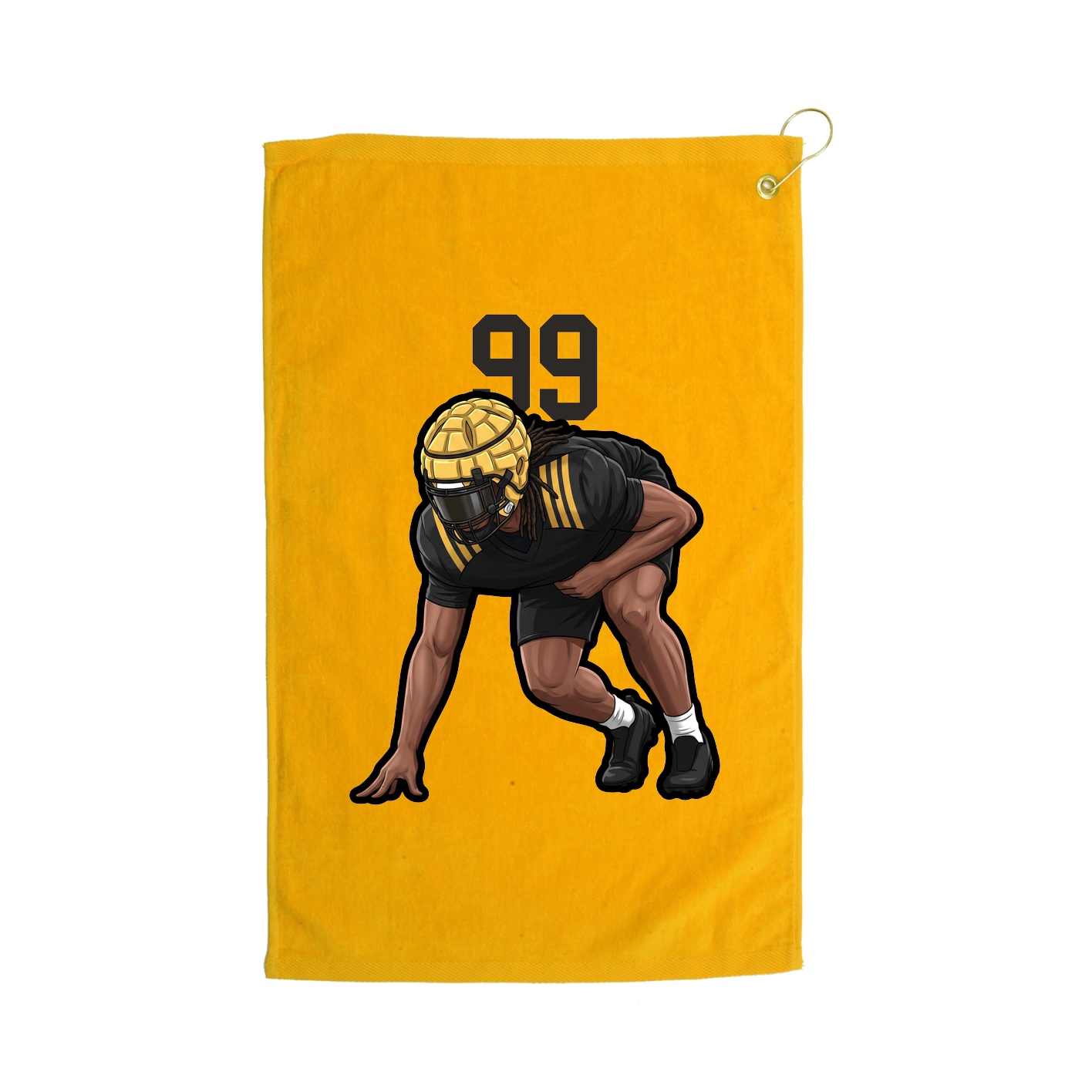 Golf Towel — Number Top in Gold