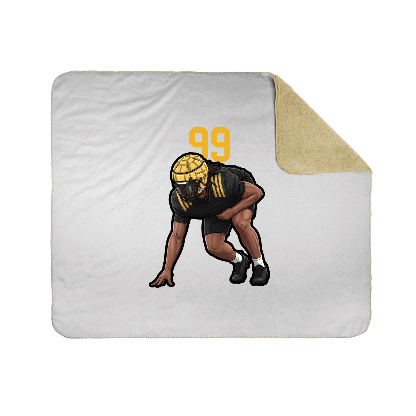 Throw Blanket — Number Top in White