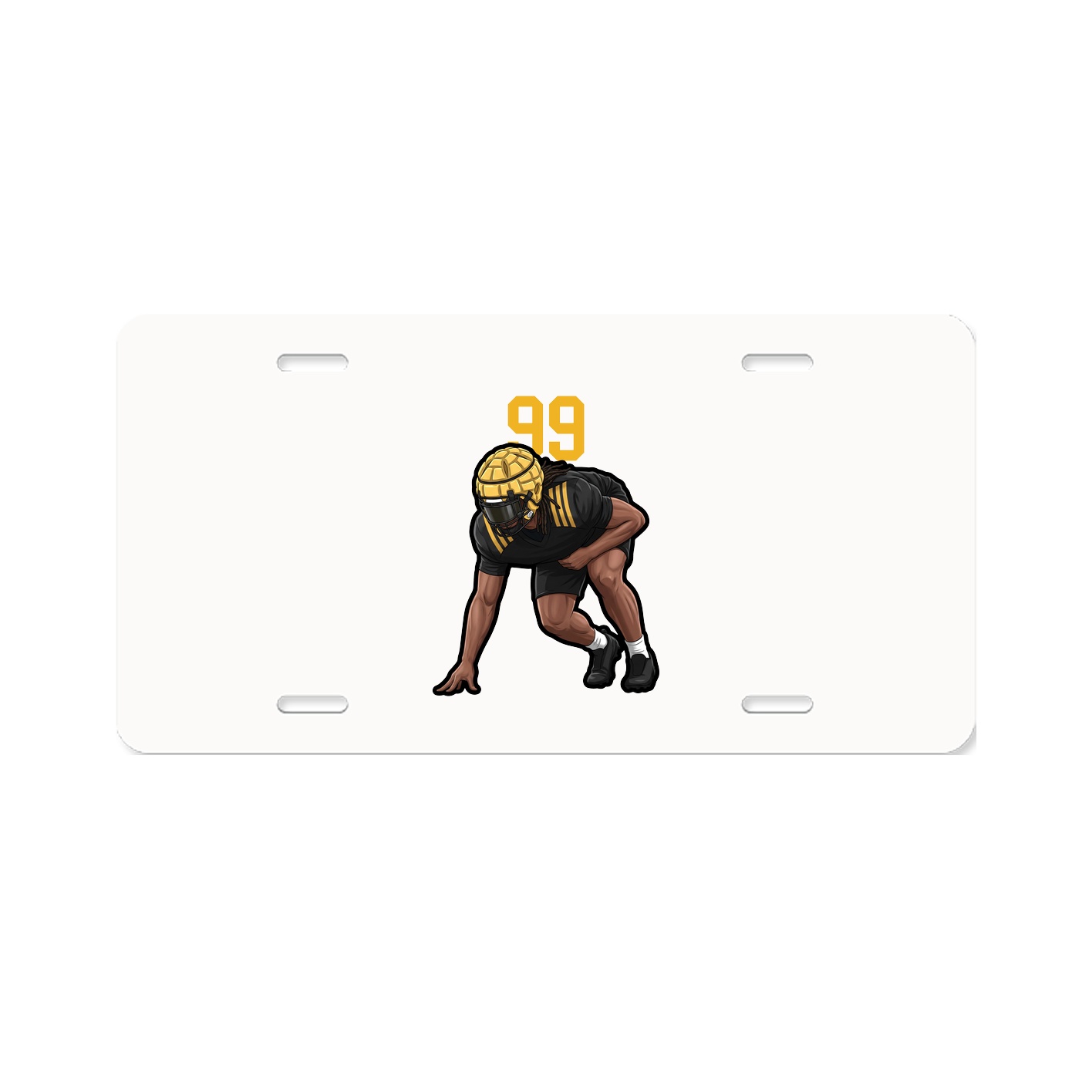 License Plate — Number Top in Classic