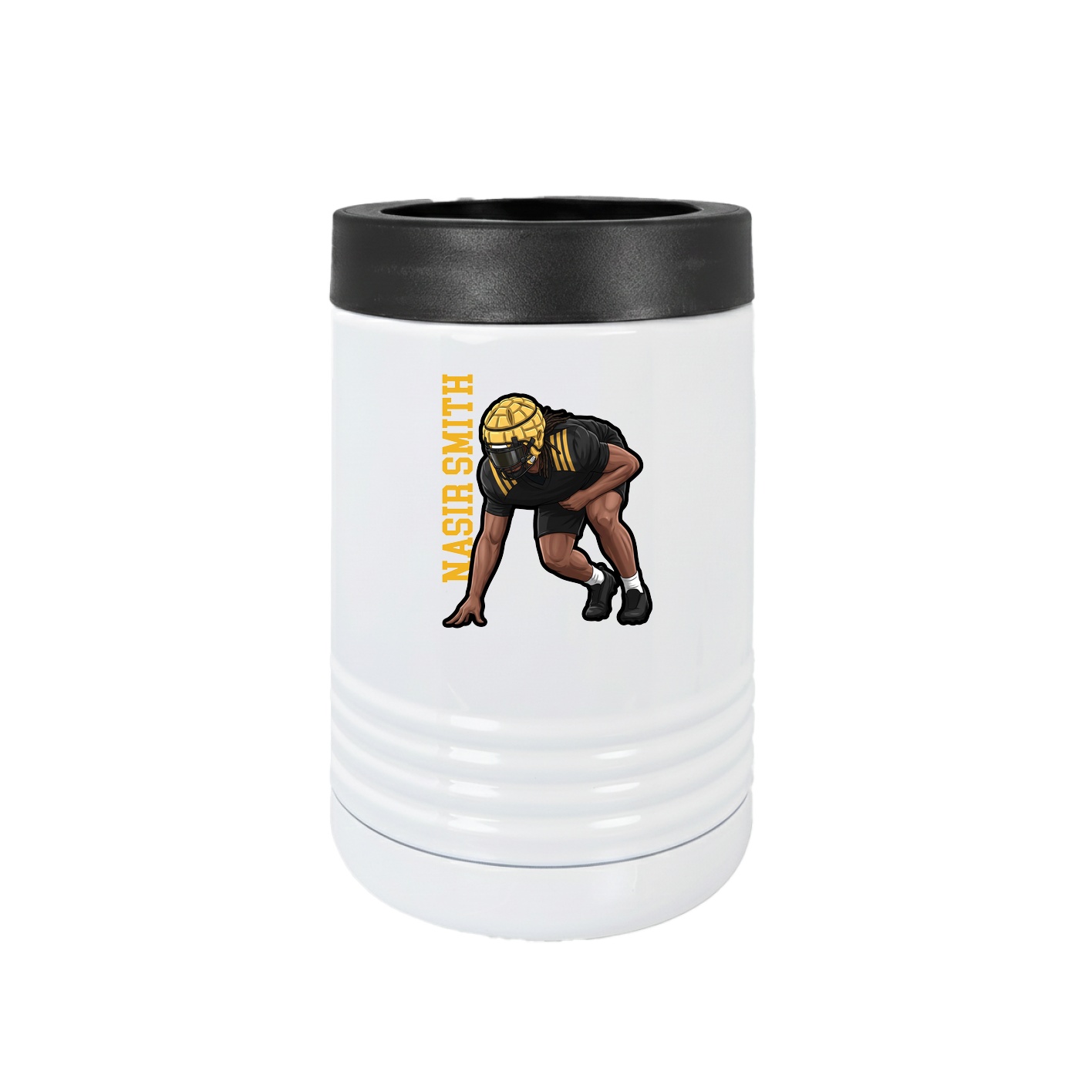 Beverage Holder — Name Vertical in White