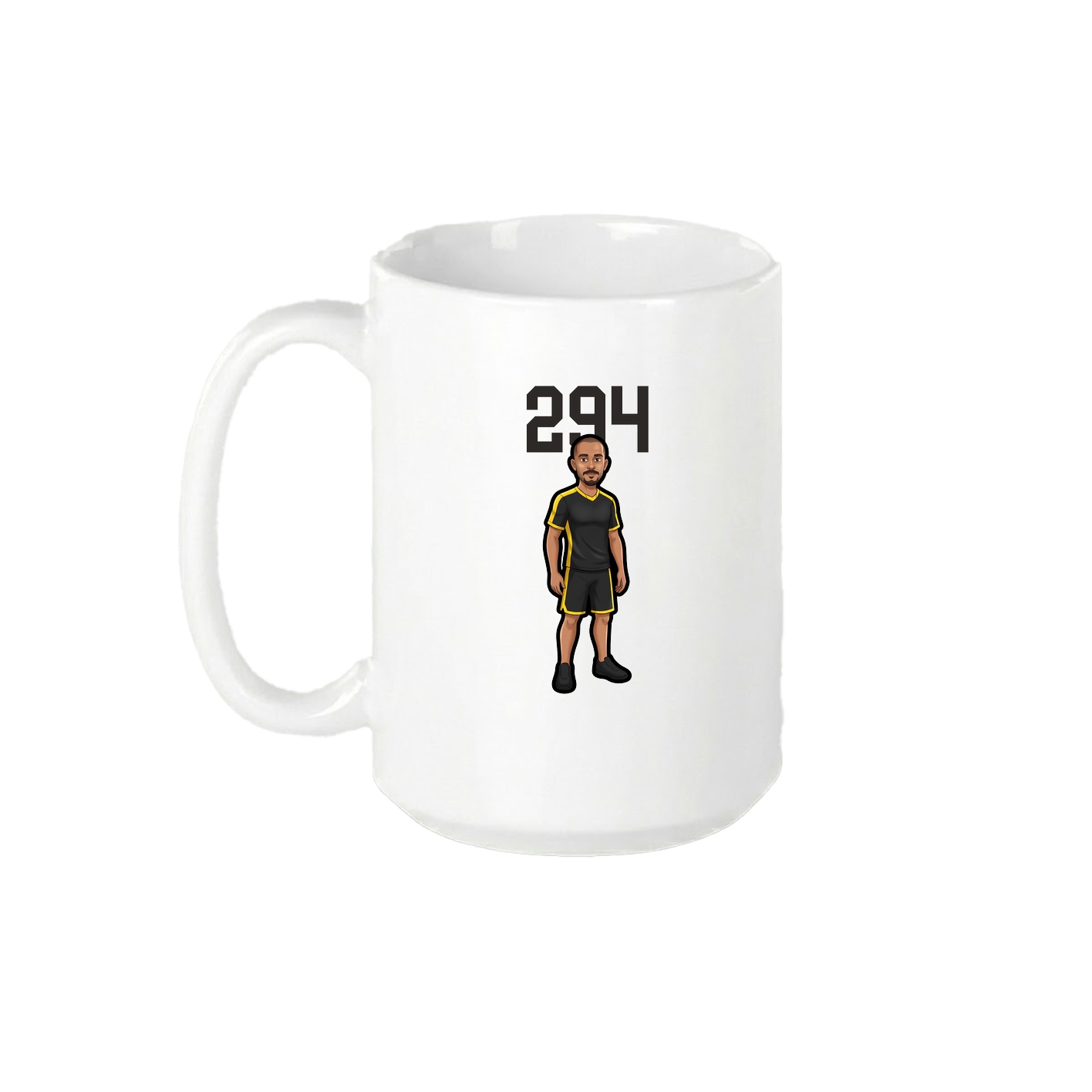 15oz Coffee Mug — Number Top in White