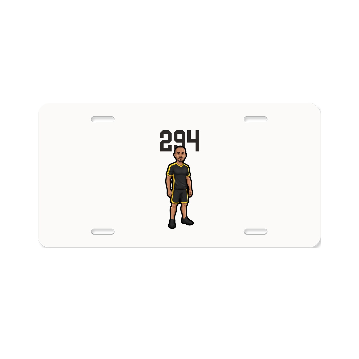 License Plate — Number Top in Classic