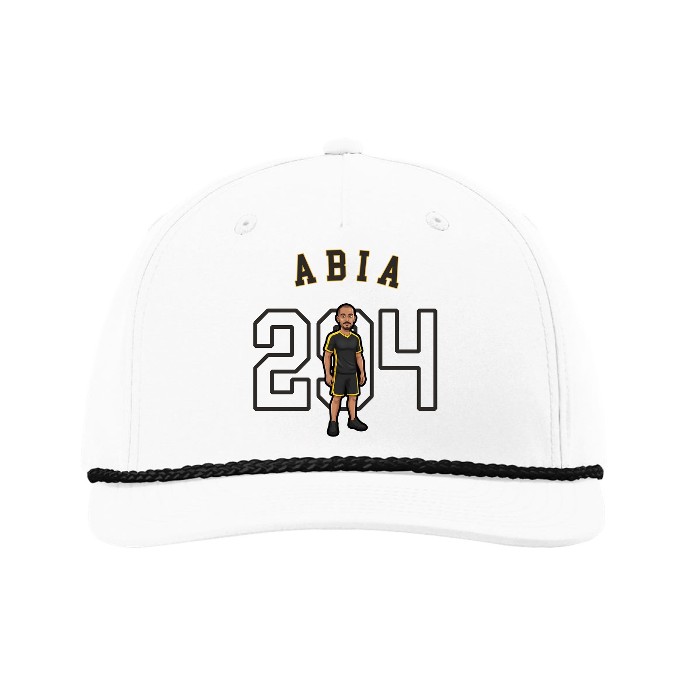 Five-Panel Classic Rope Cap — Shirsey Arch in White