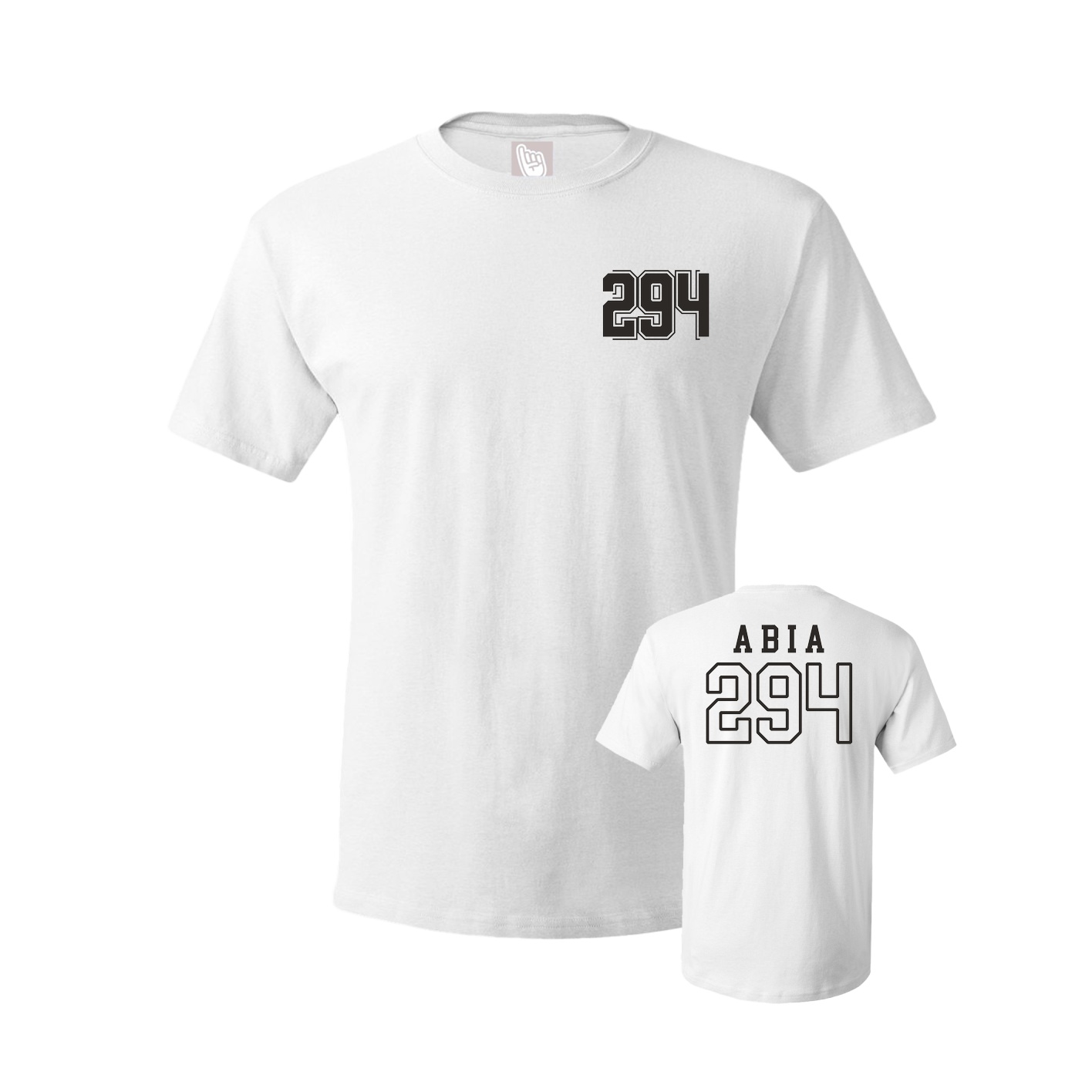 Youth Tee — Chest Back in White