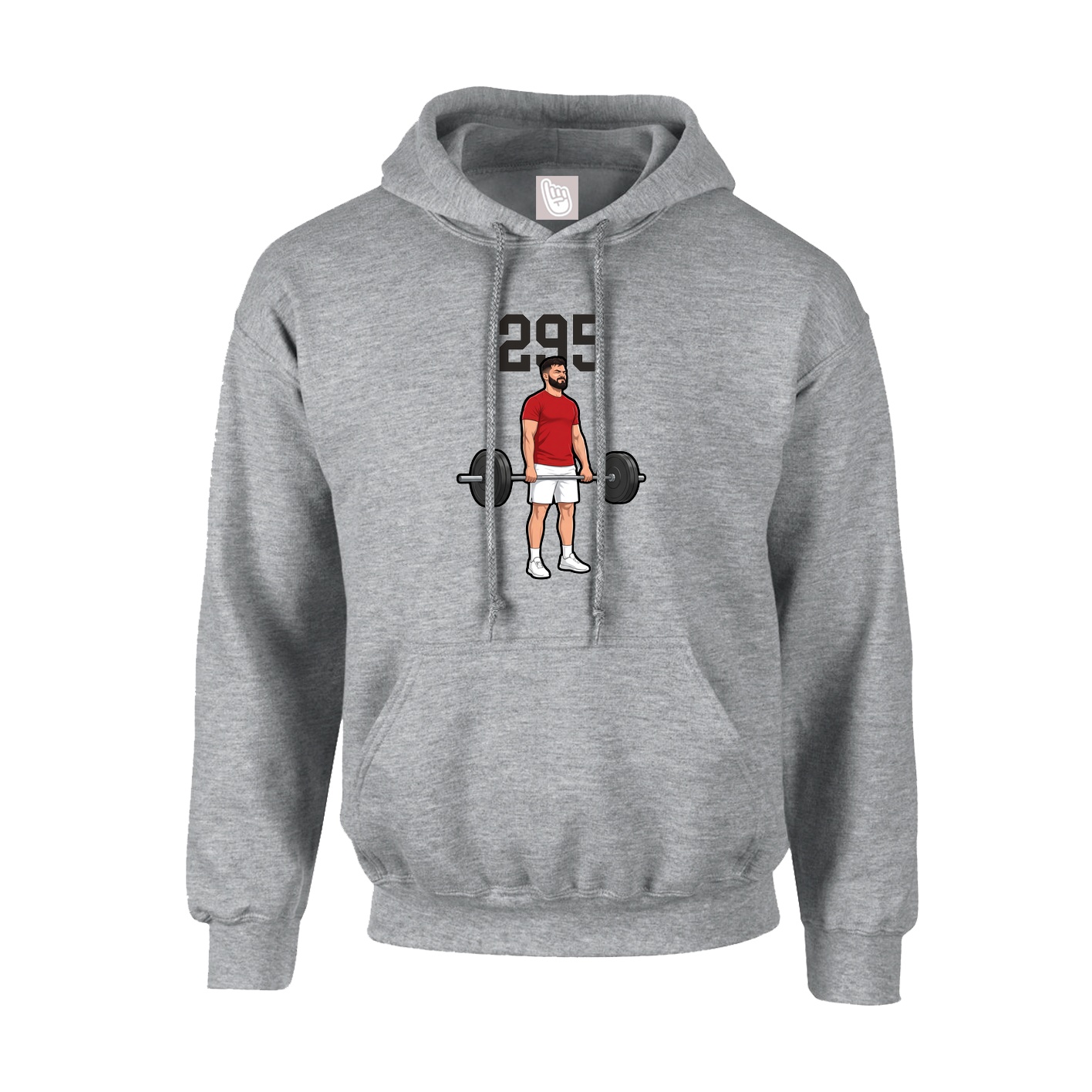 Hoodie — Number Top in Grey