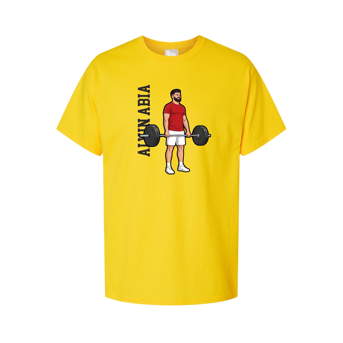 Youth Tee — Name Vertical in Gold