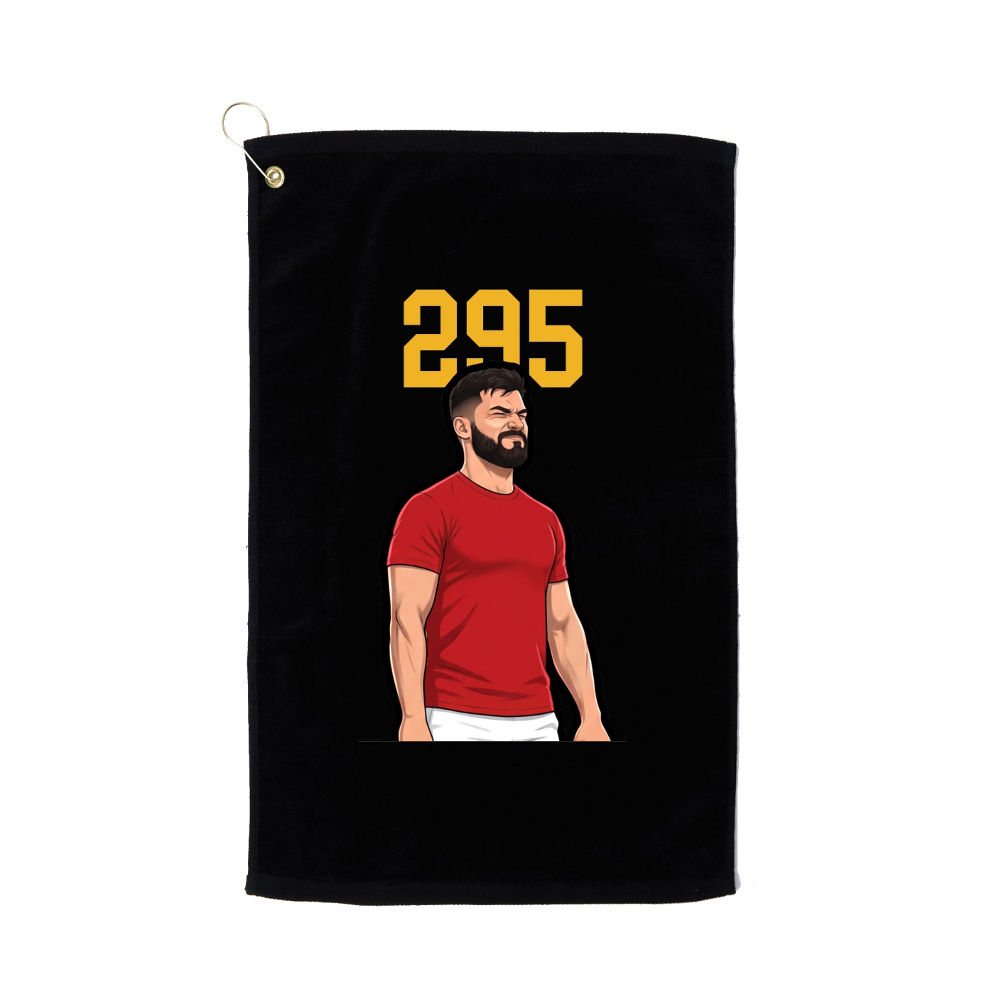 Golf Towel — Number Top in Black