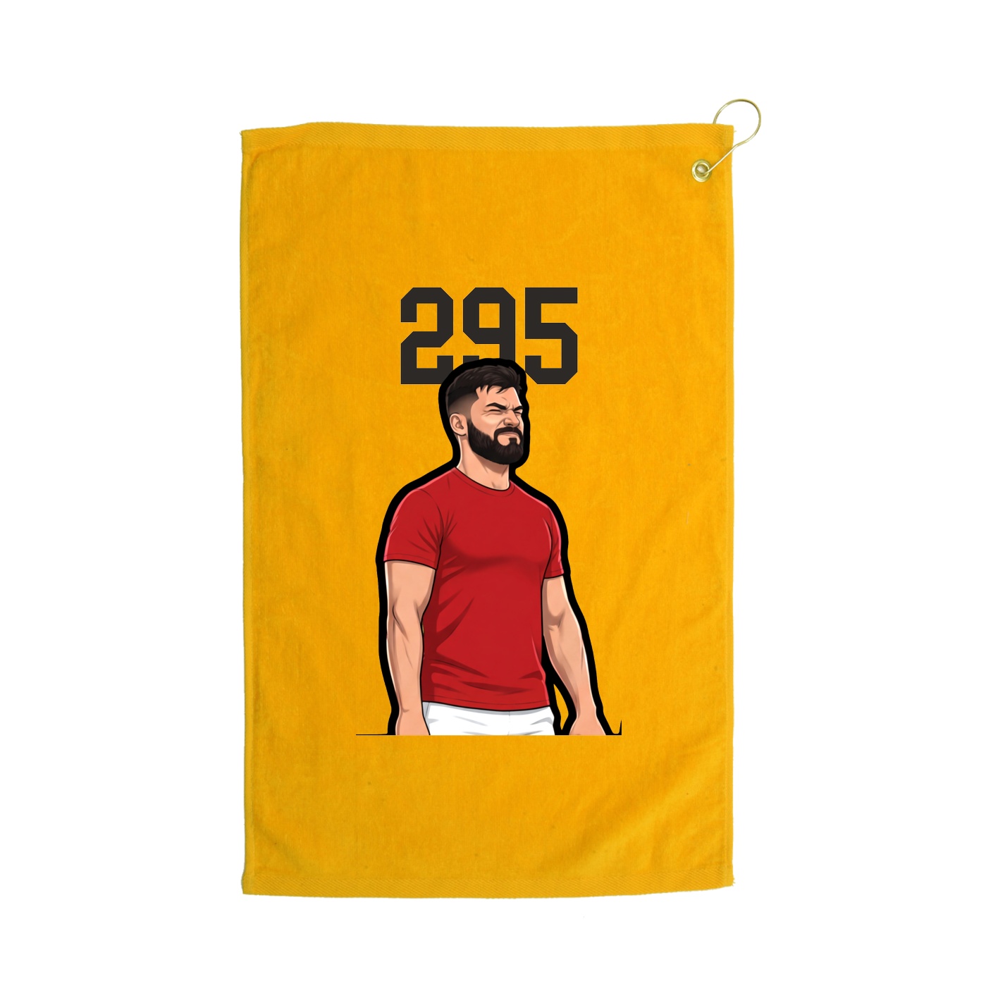Golf Towel — Number Top in Gold