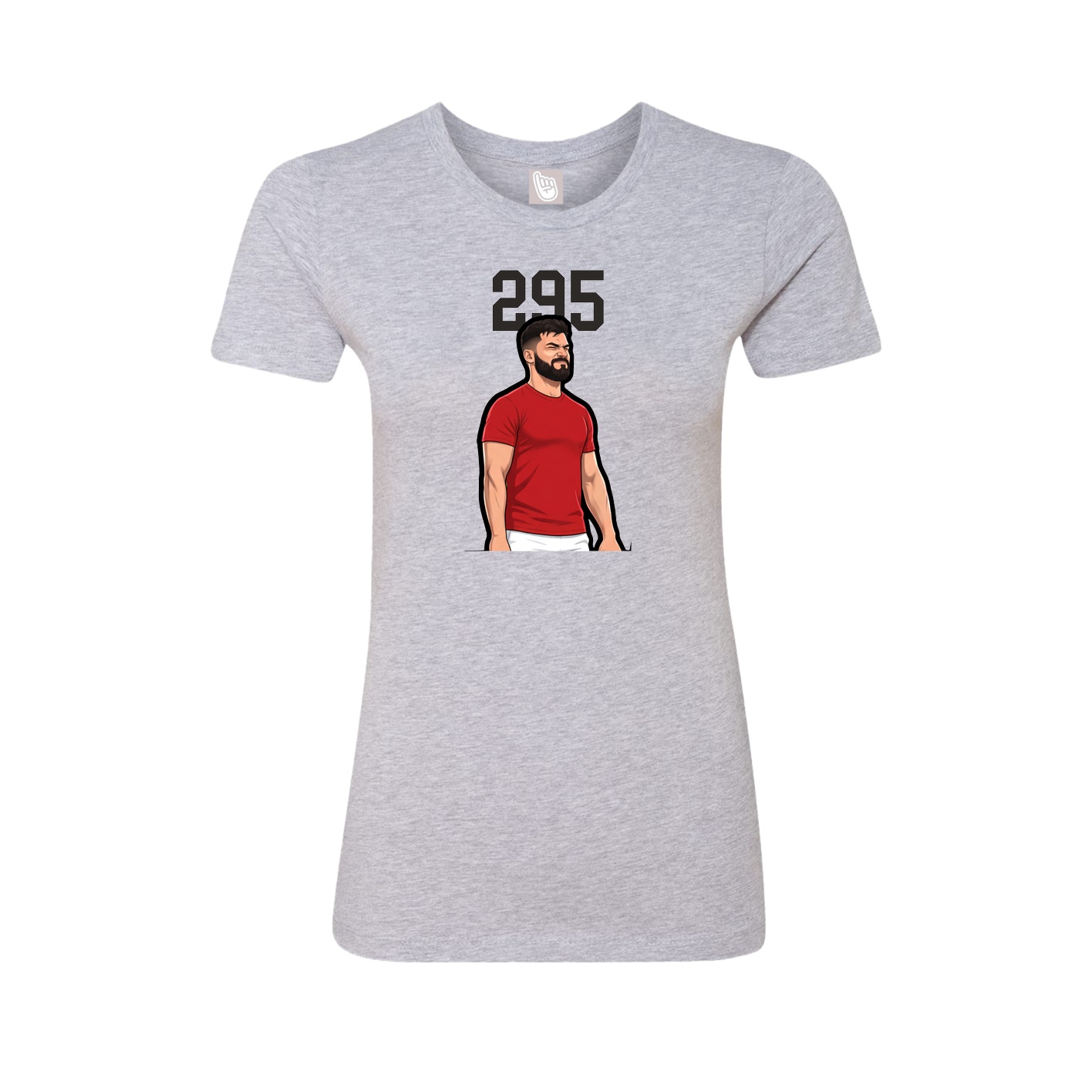 Womens Tee — Number Top in Grey