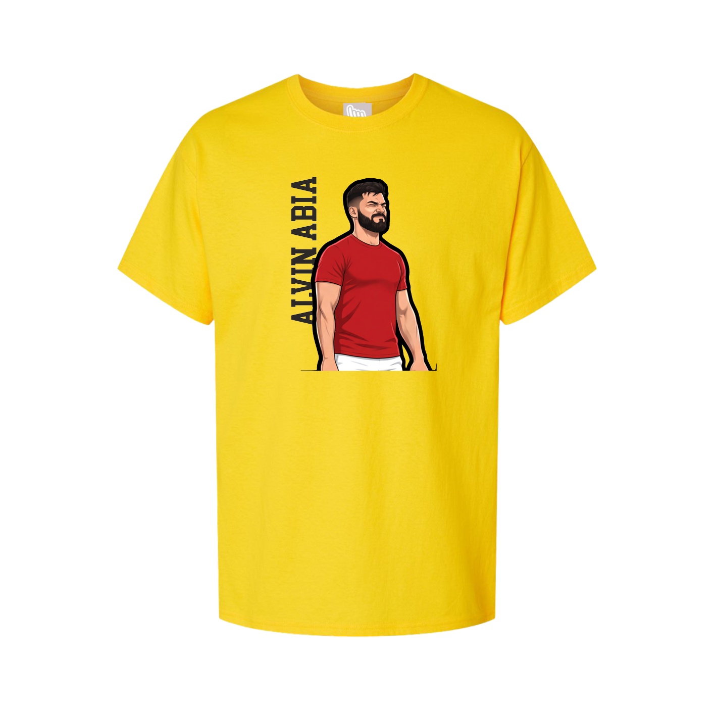 Youth Tee — Name Vertical in Gold
