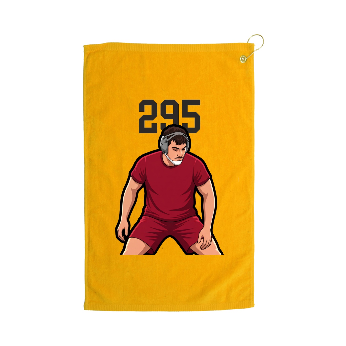 Golf Towel — Number Top in Gold