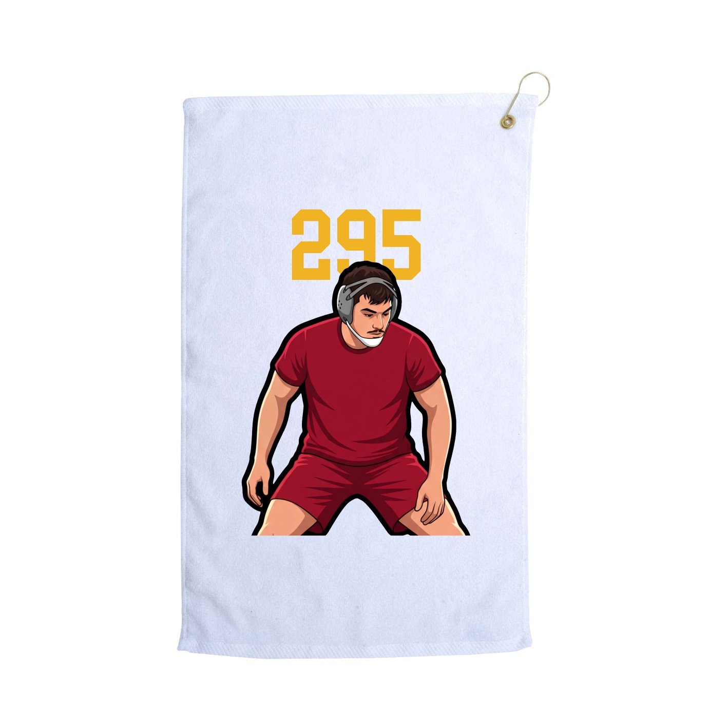 Golf Towel — Number Top in White