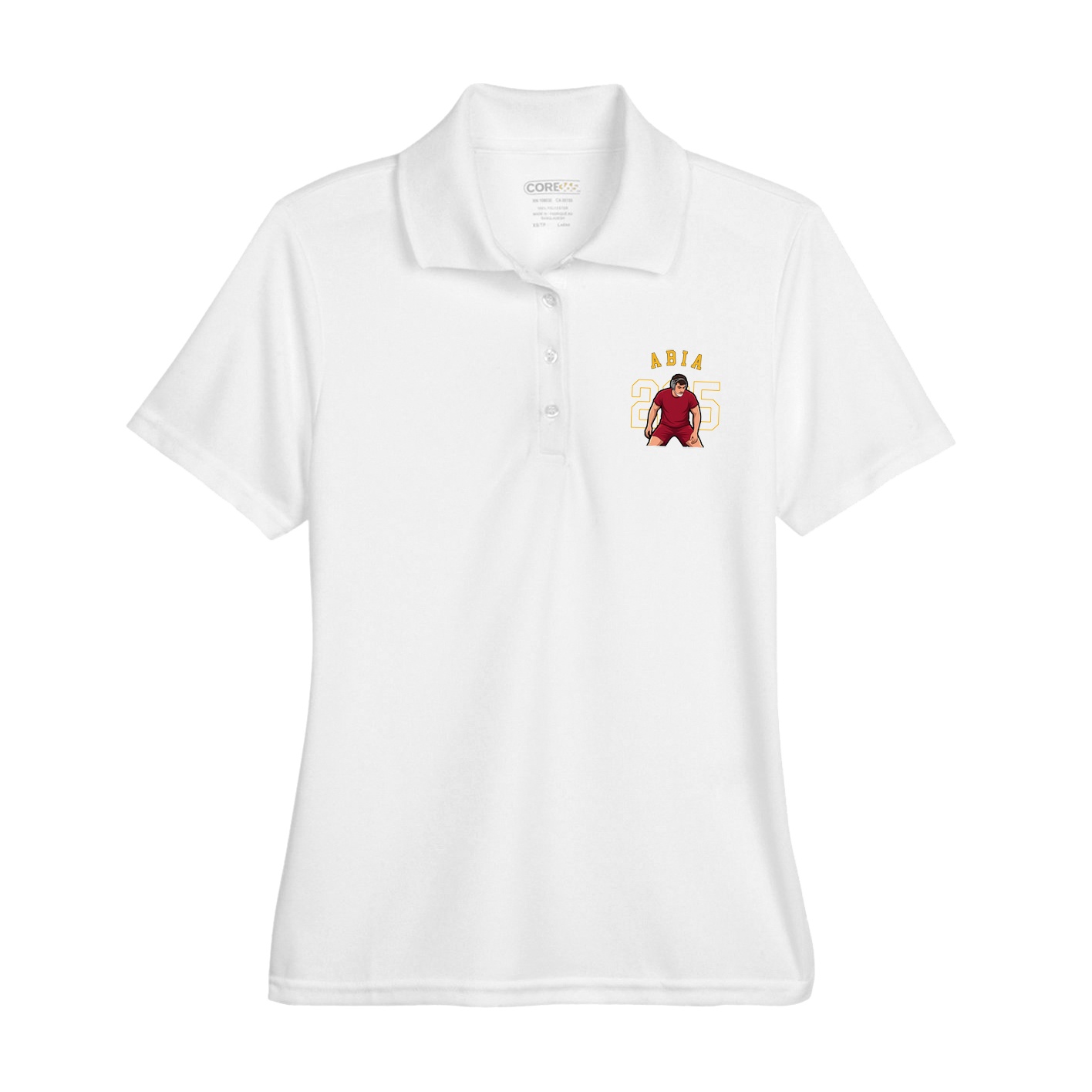 Womens Performance Polo — Shirsey Arch in White