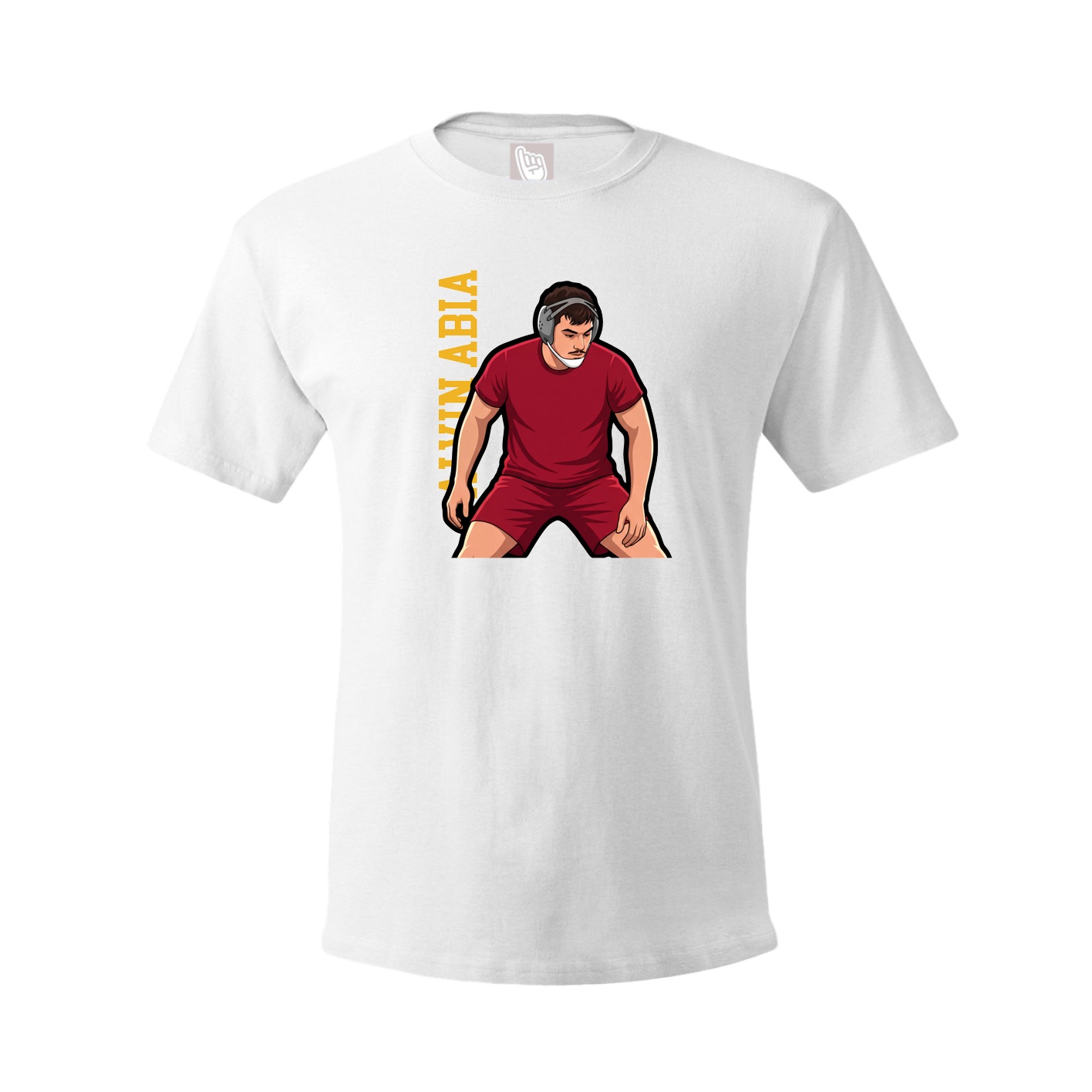Youth Tee — Name Vertical in White