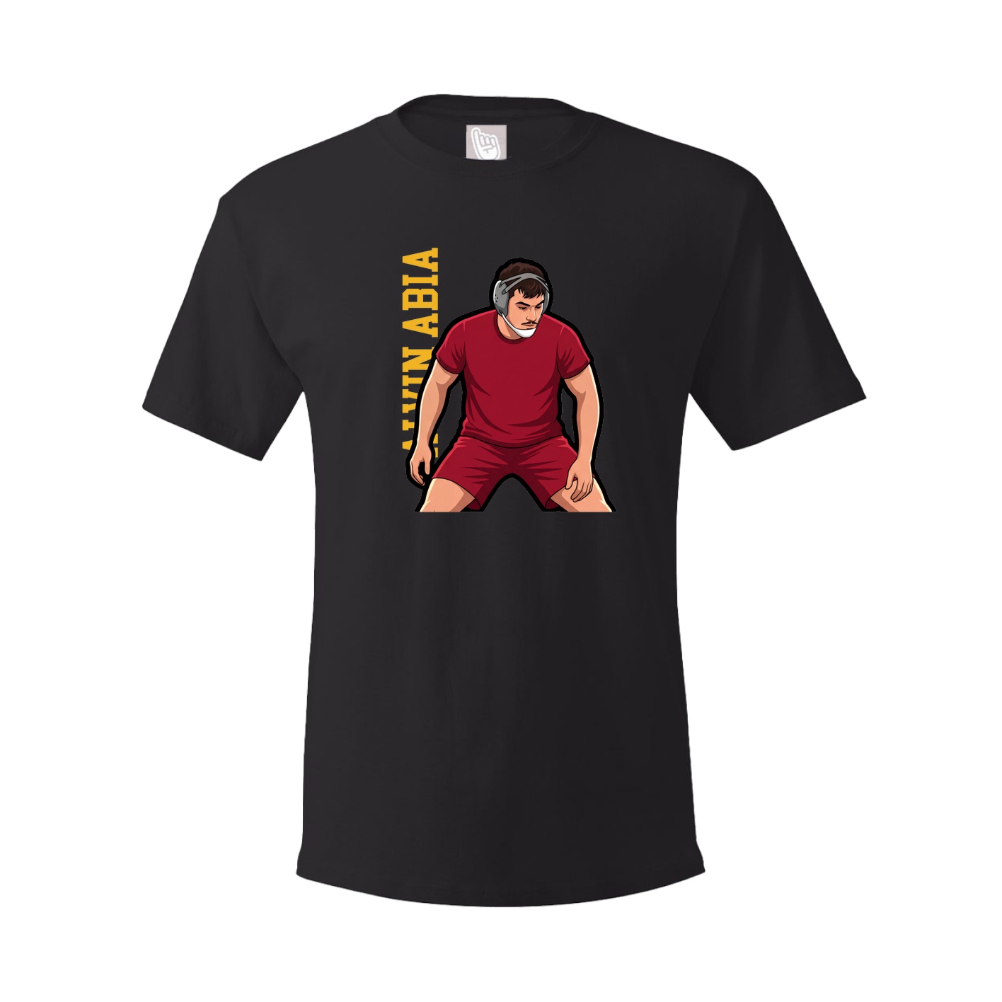 Youth Tee — Name Vertical in Black