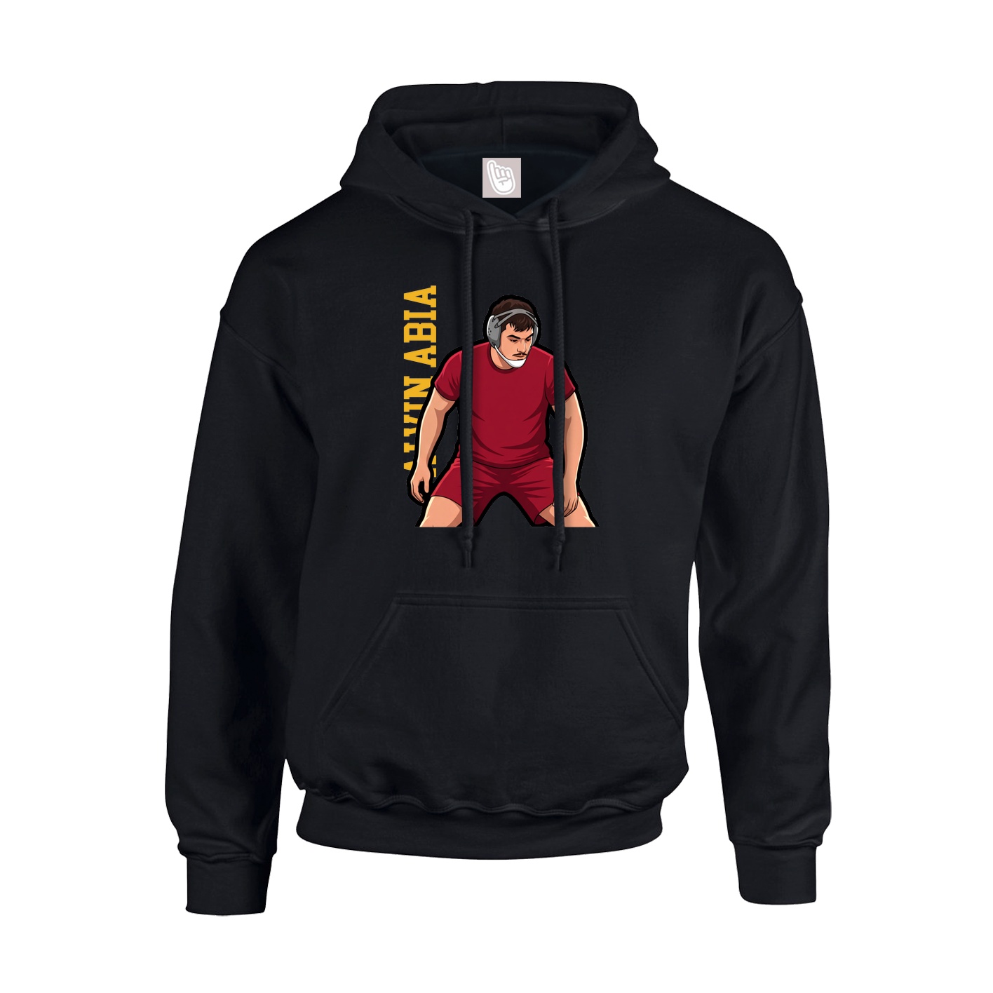 Youth Hoodie — Name Vertical in Black