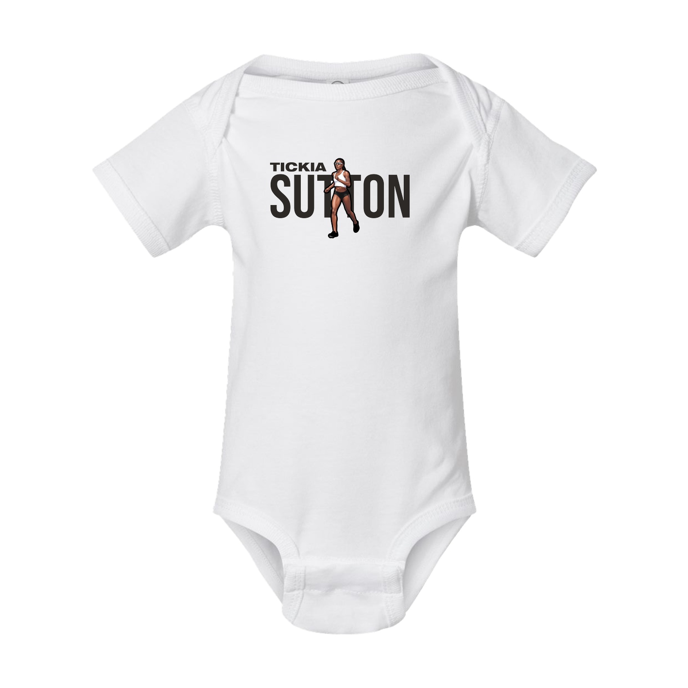 Baby Onesie — Player Name in White
