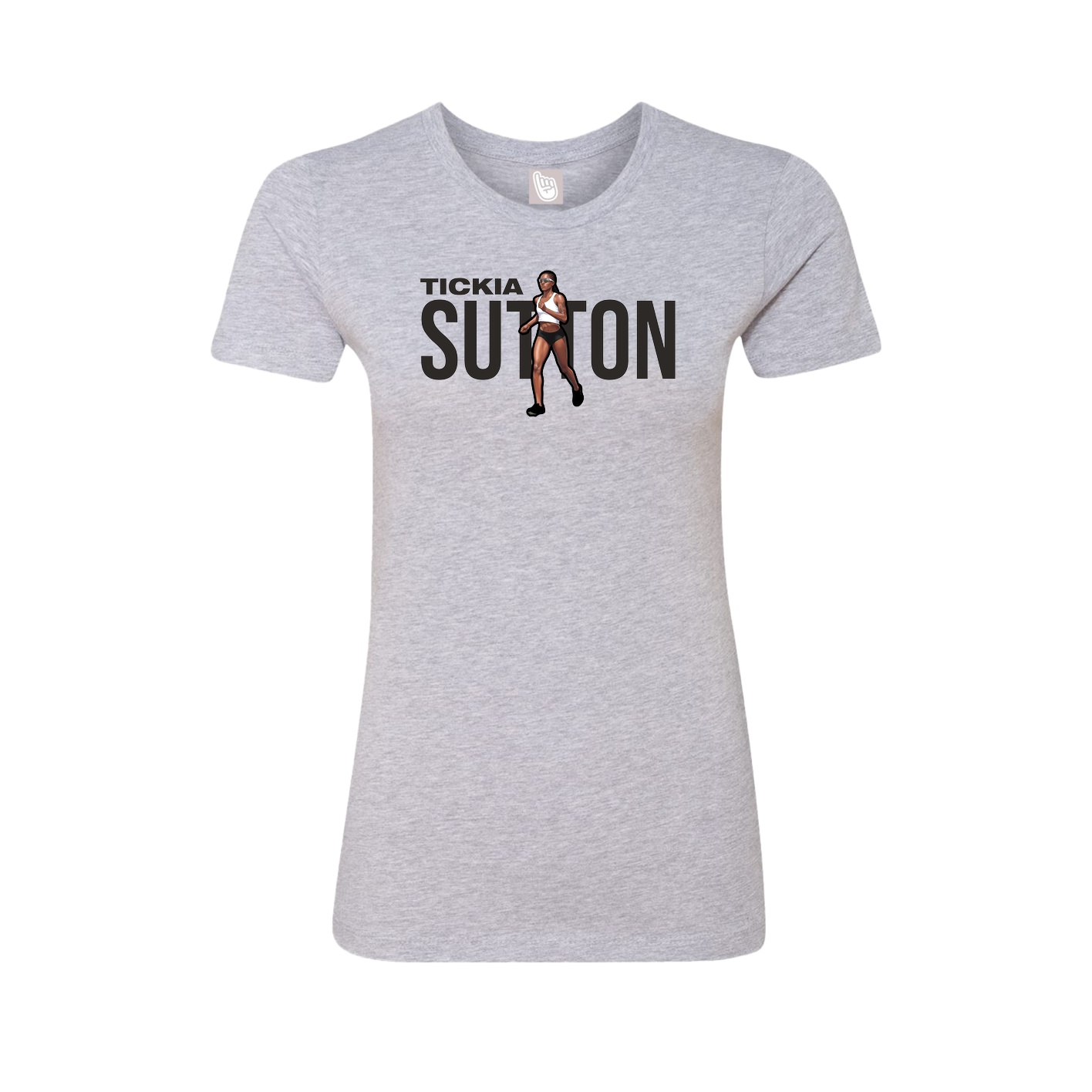 Fitted Women's Tee — Player Name in Grey