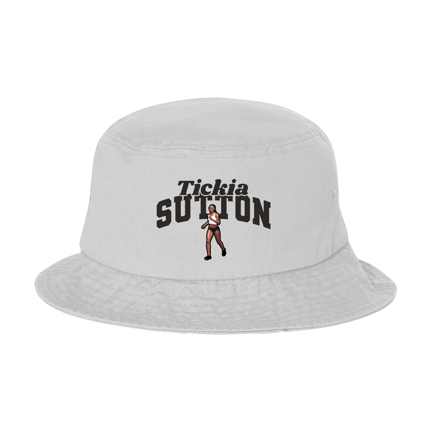 Bucket Cap — Signature Arch in White
