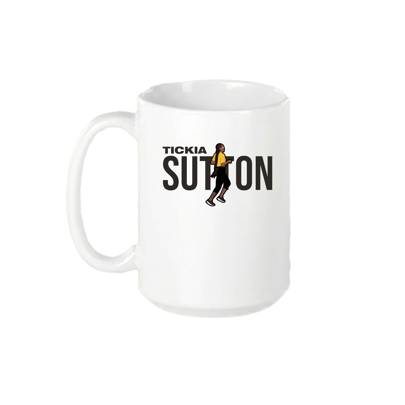 15oz Coffee Mug — Player Name in White