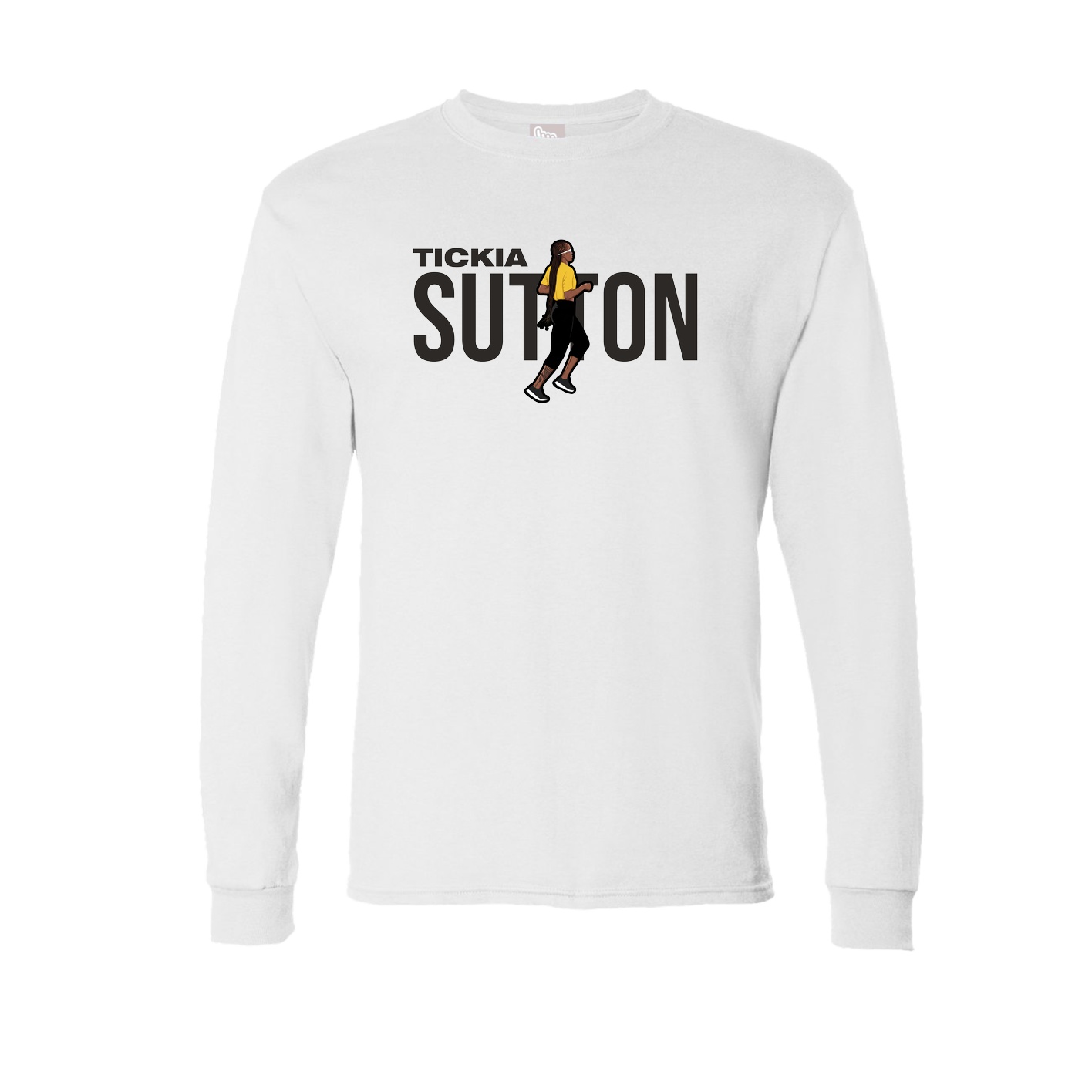 Long Sleeve Tee — Player Name in White