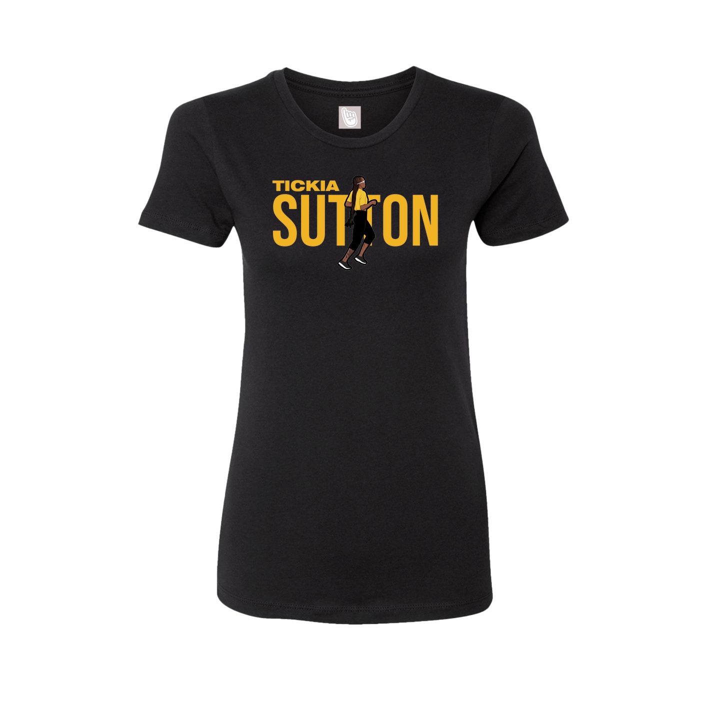 Fitted Women's Tee — Player Name in Black