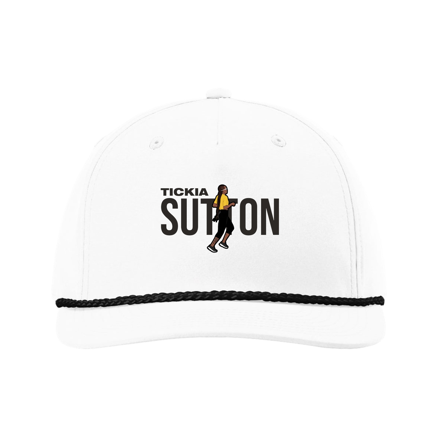 Five-Panel Classic Rope Cap — Player Name in White