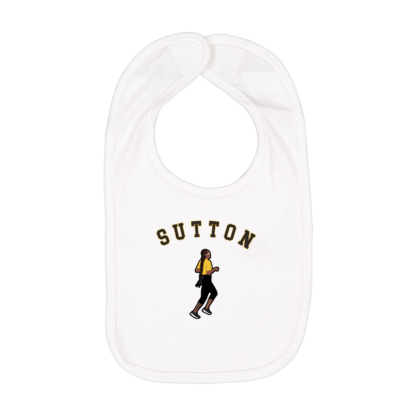 Infant Bib — Shirsey Arch in White