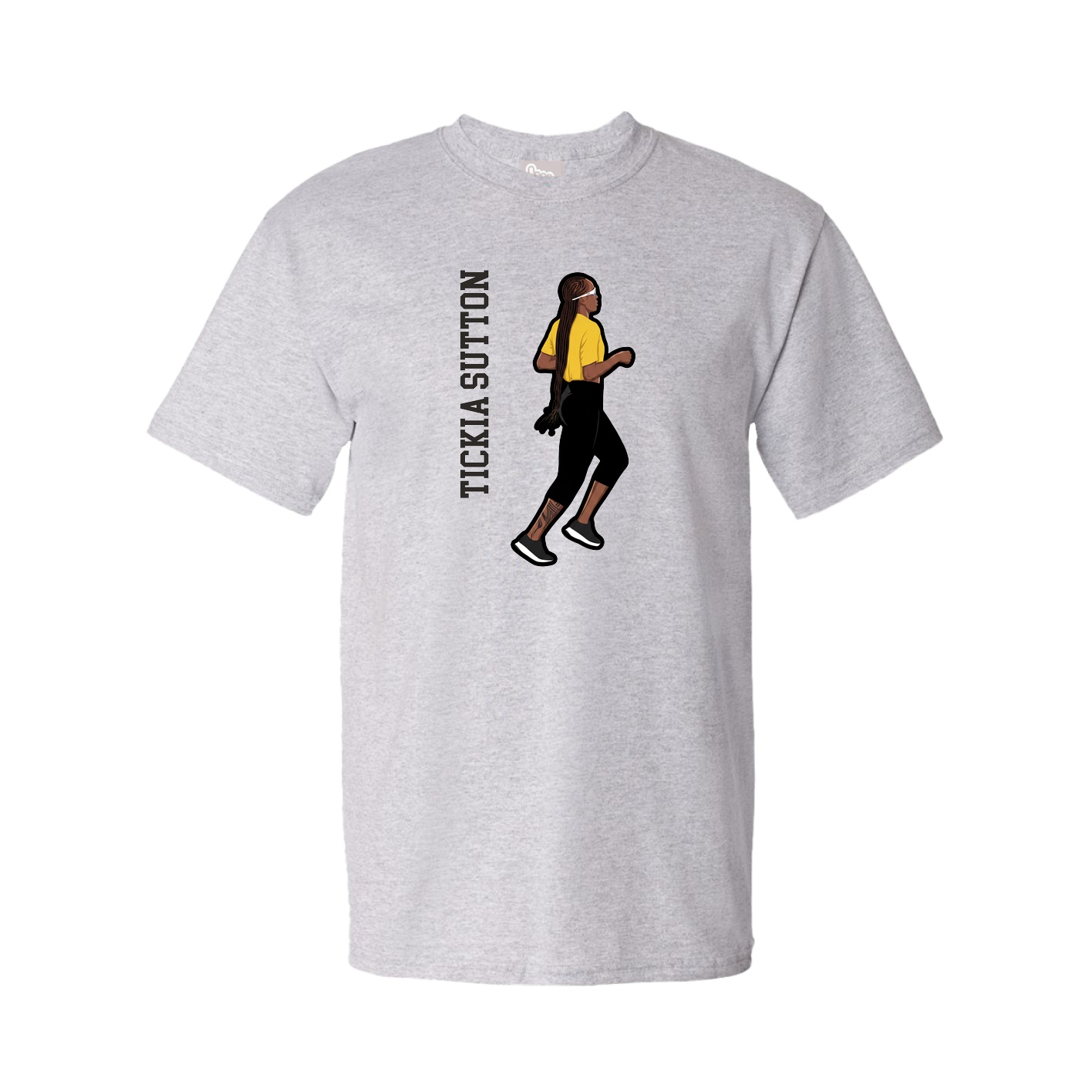 Tee — Name Vertical in Grey