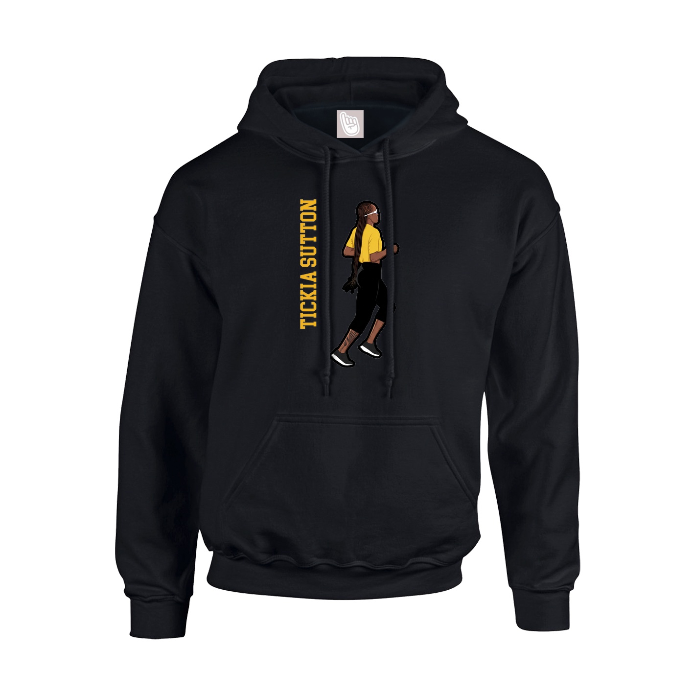Hoodie — Name Vertical in Black
