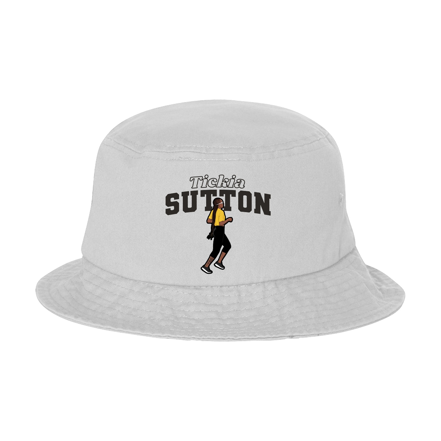 Bucket Cap — Name Arch in White