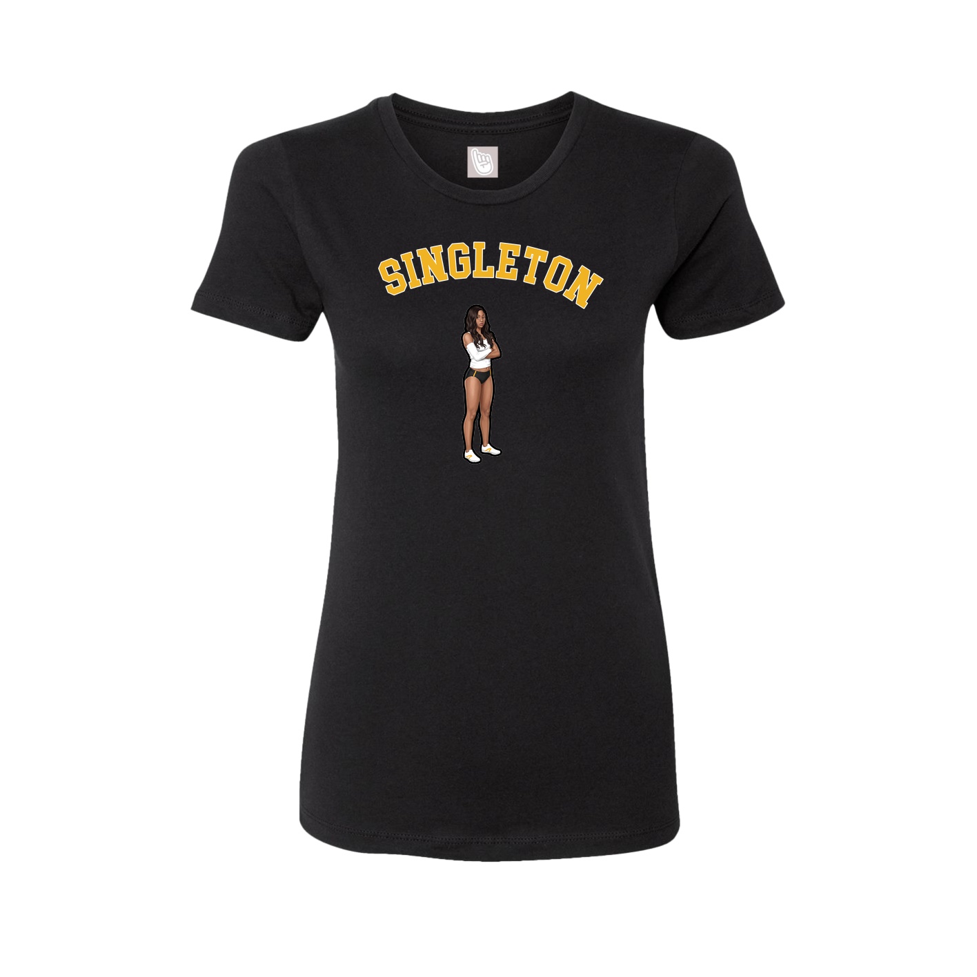 Fitted Women's Tee — Shirsey Arch in Black