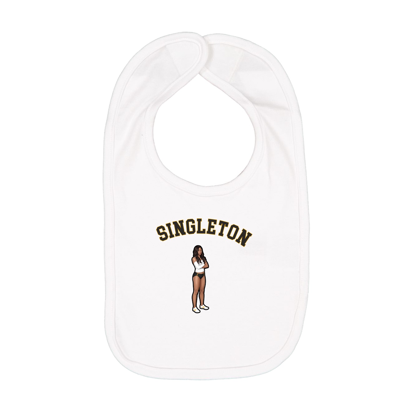 Infant Bib — Shirsey Arch in White