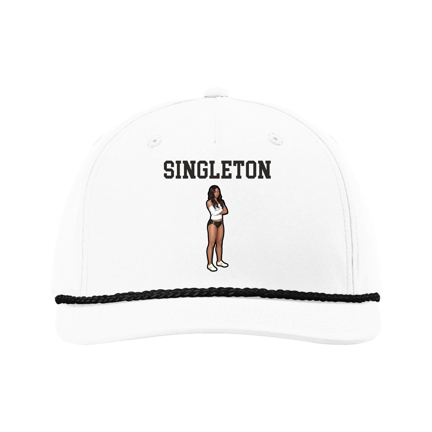 Five-Panel Classic Rope Cap — Shirsey in White