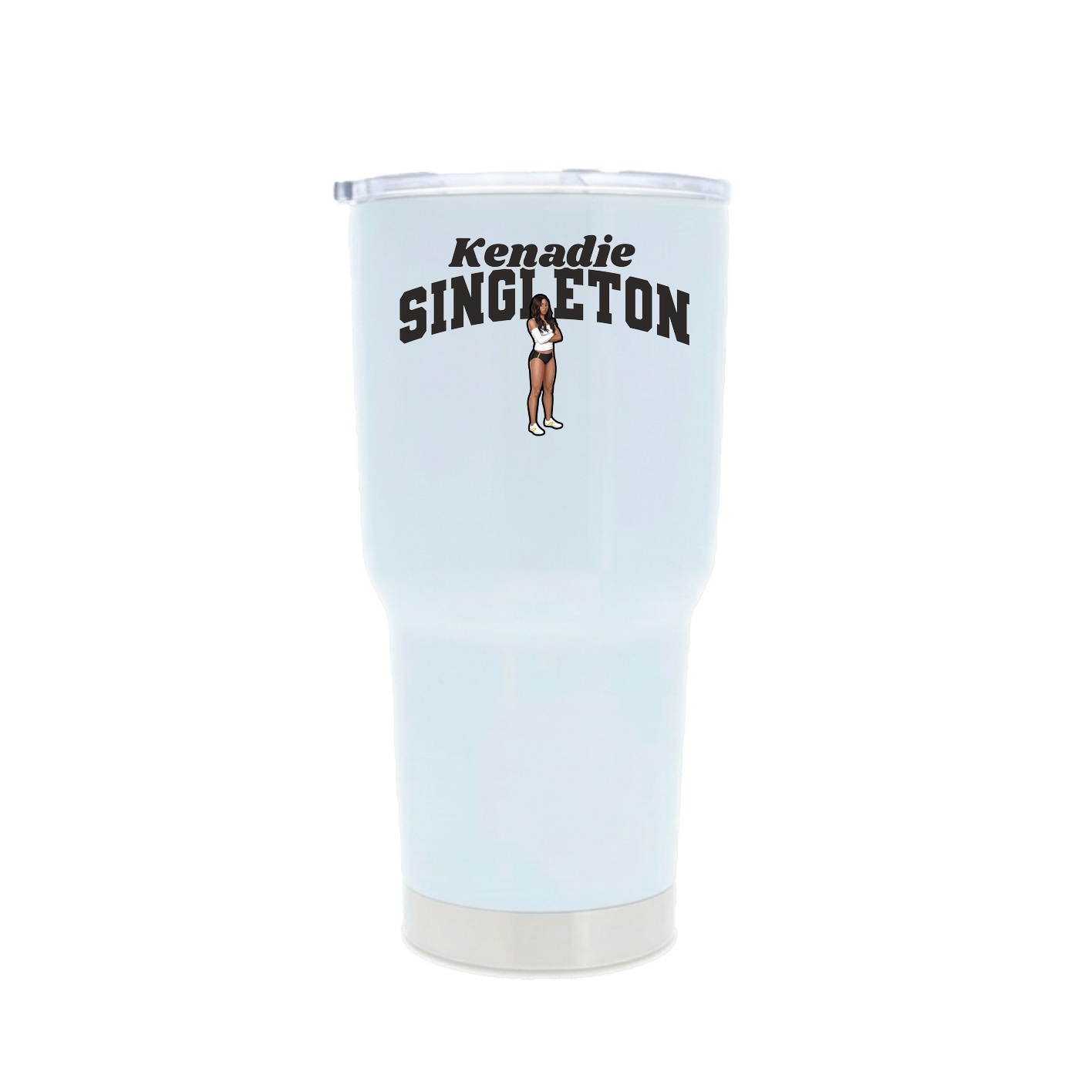 30oz Stainless Steel Tumbler — Signature Arch in White